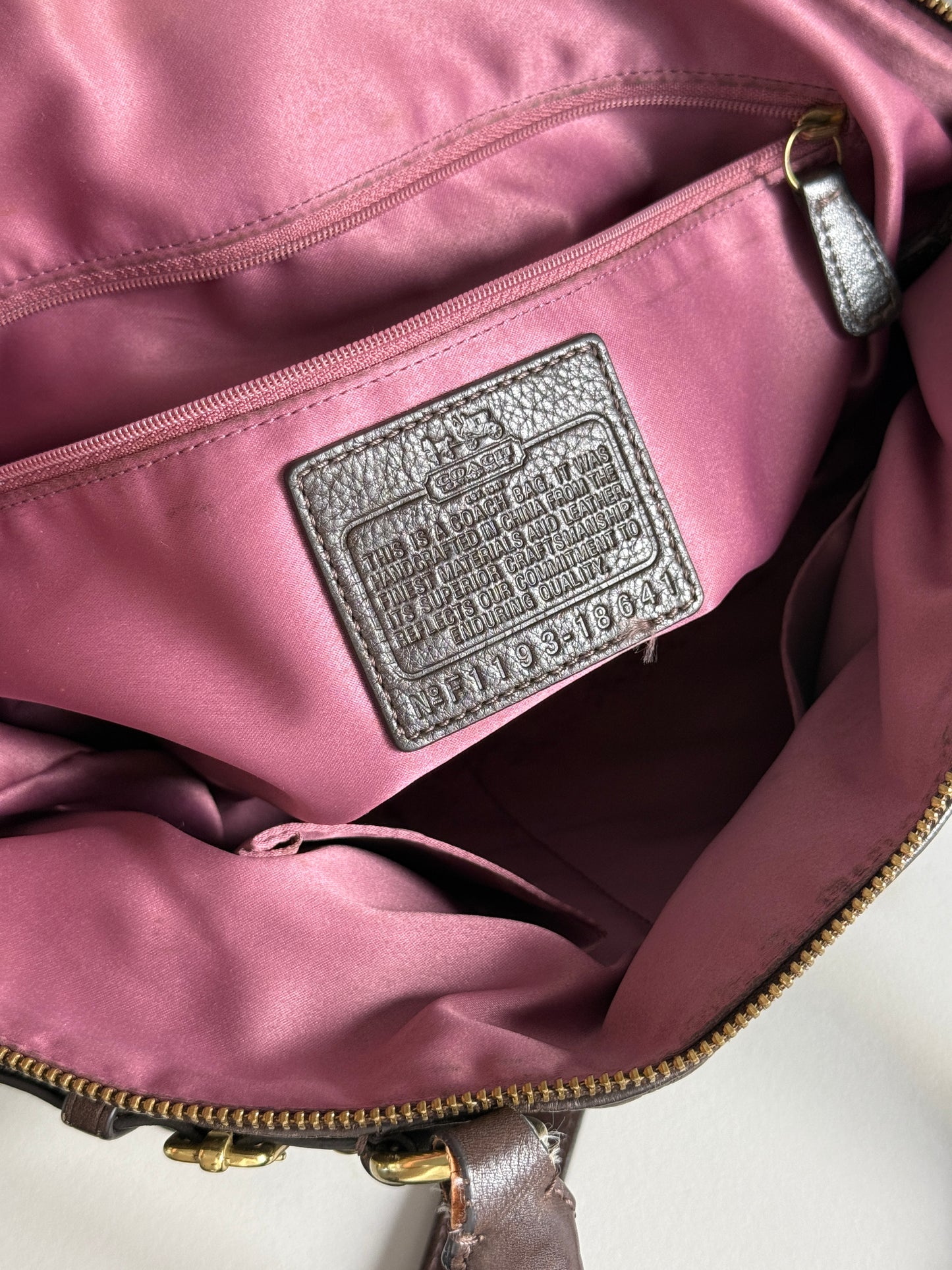 Rare Coach Sophia Lindsey Leather Tote Bag