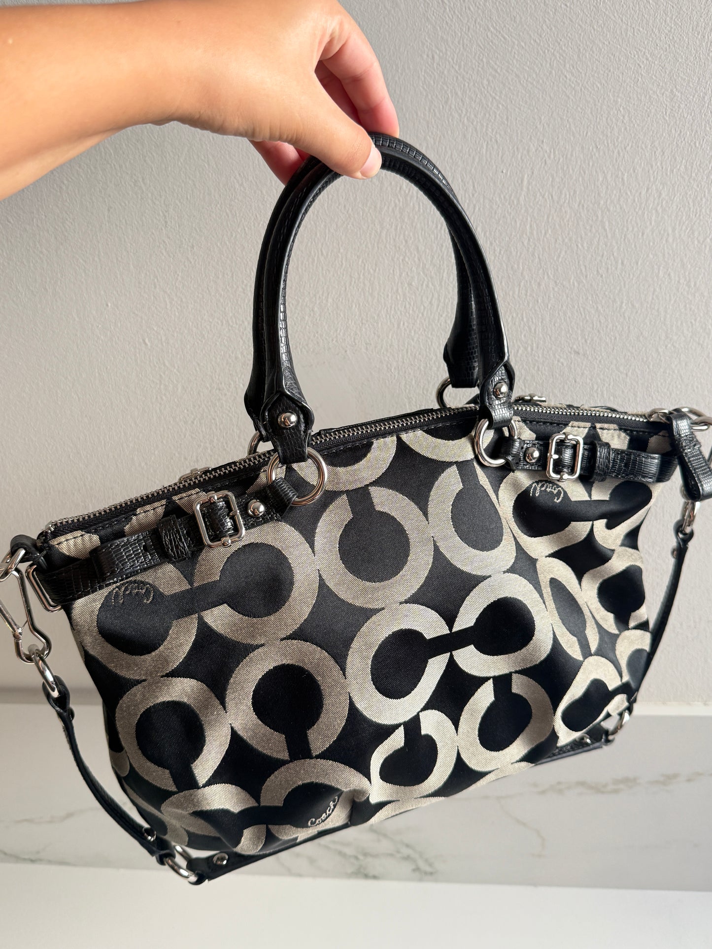 Rare Coach Madison Sophia Op Art Satchel