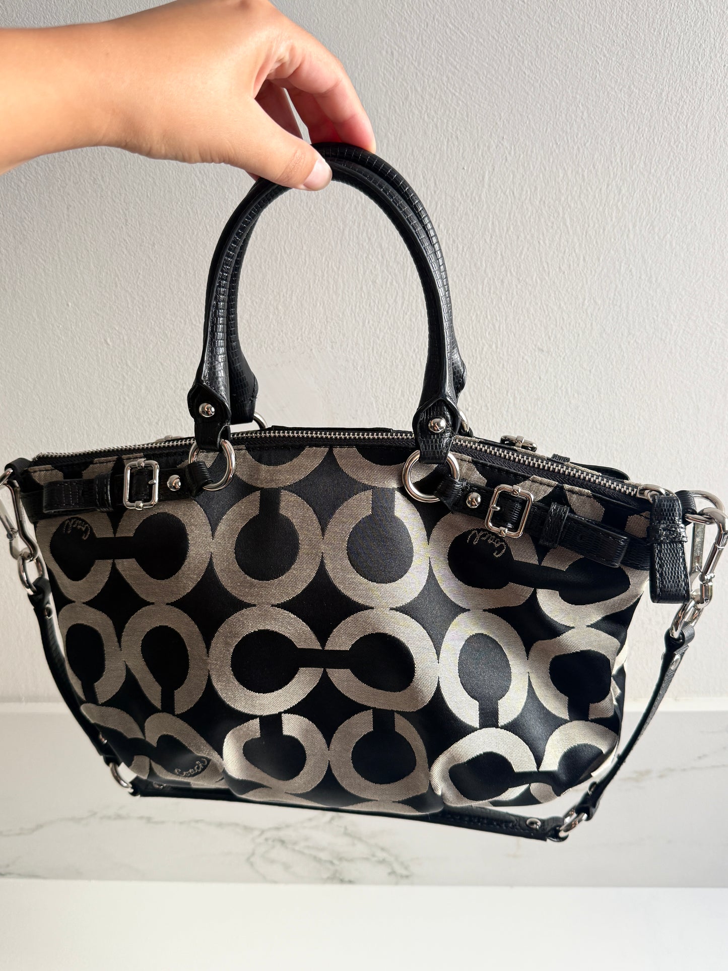 Rare Coach Madison Sophia Op Art Satchel