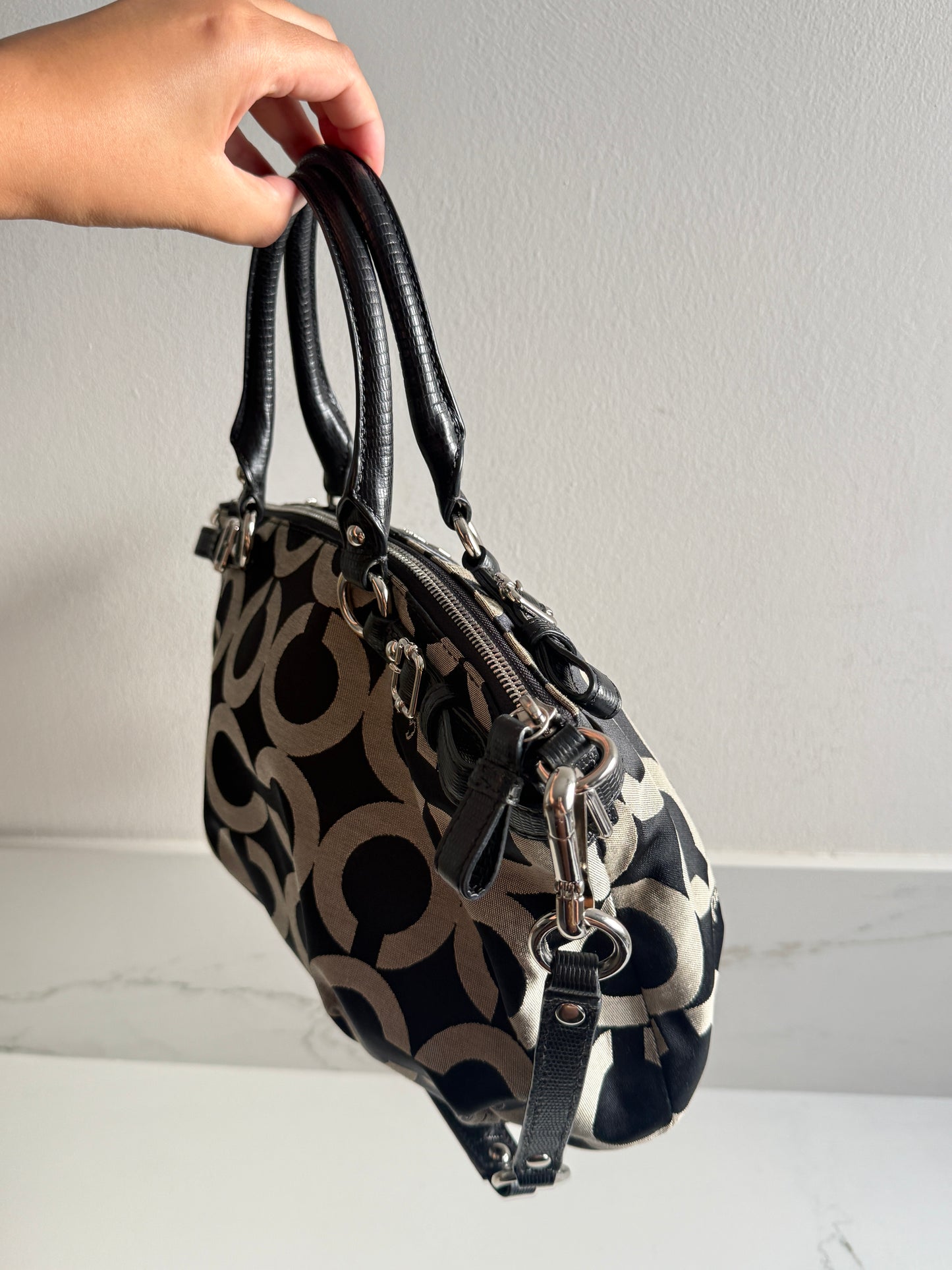 Rare Coach Madison Sophia Op Art Satchel