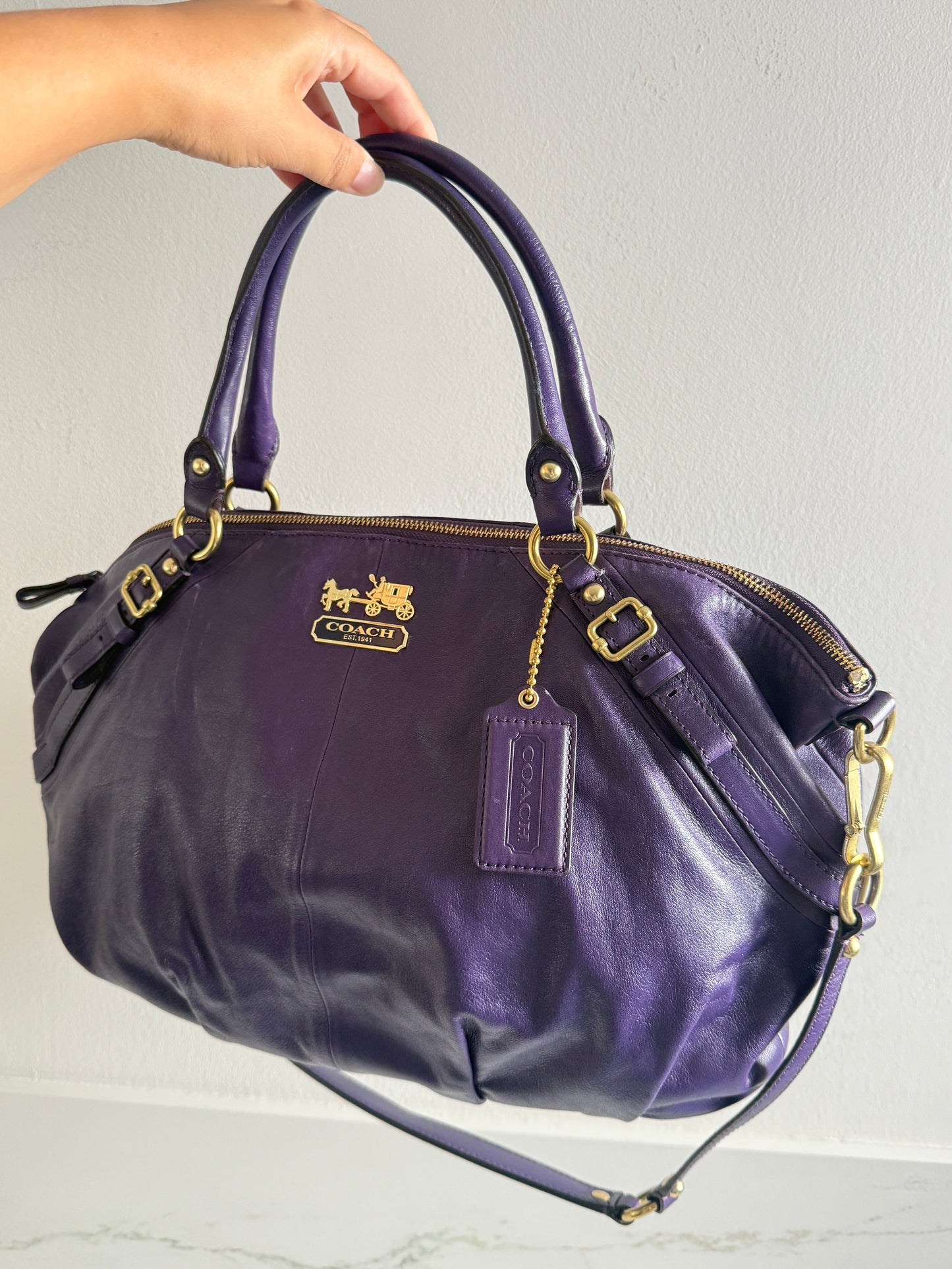 Coach Madison Sophia Leather Shoulder Bag