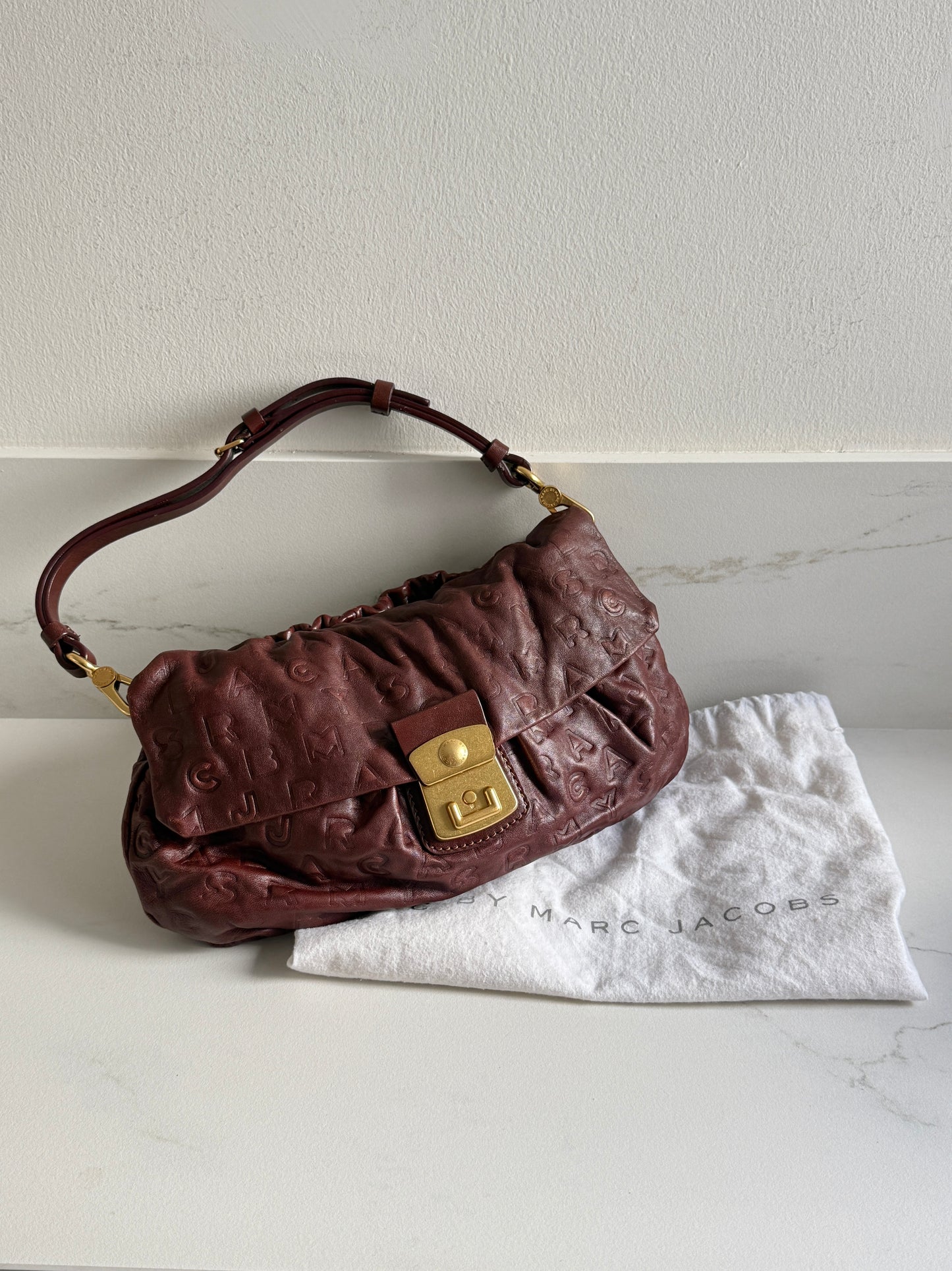 Super Rare Marc by Marc Jacobs Dreamy Logo Linda Shoulder Bag