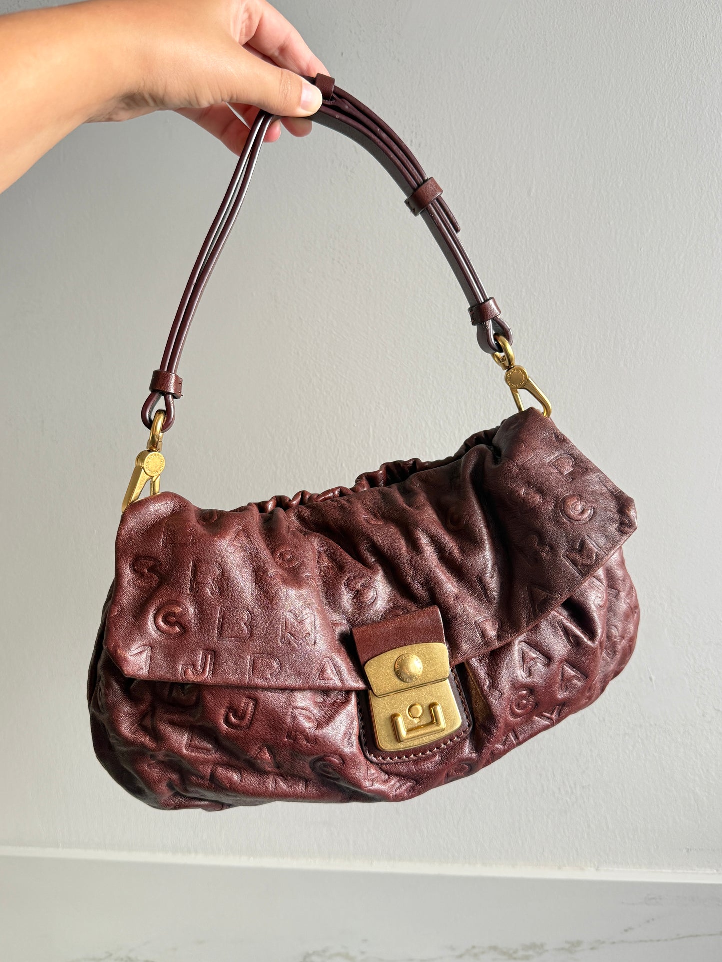 Super Rare Marc by Marc Jacobs Dreamy Logo Linda Shoulder Bag