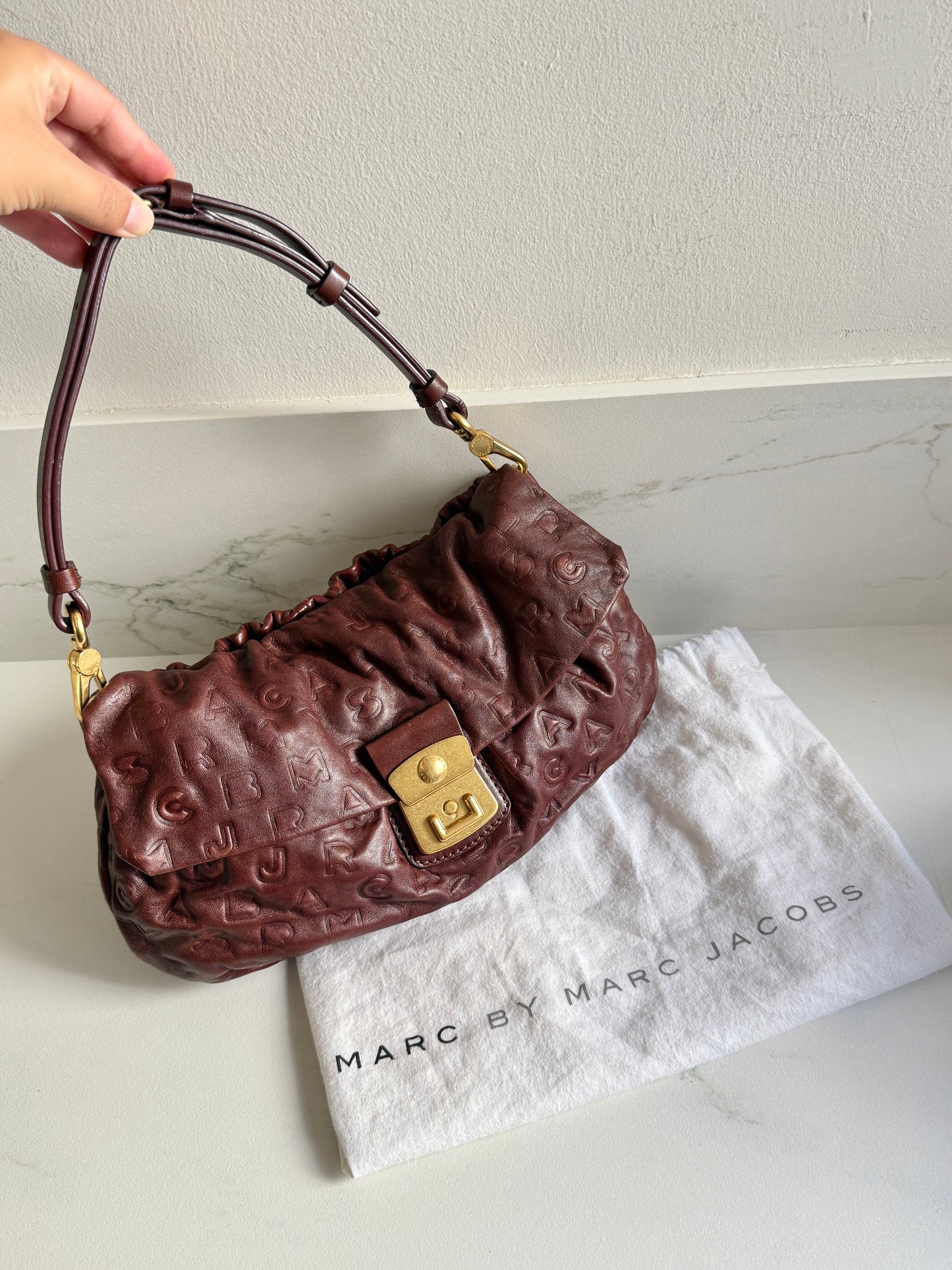 Super Rare Marc by Marc Jacobs Dreamy Logo Linda Shoulder Bag