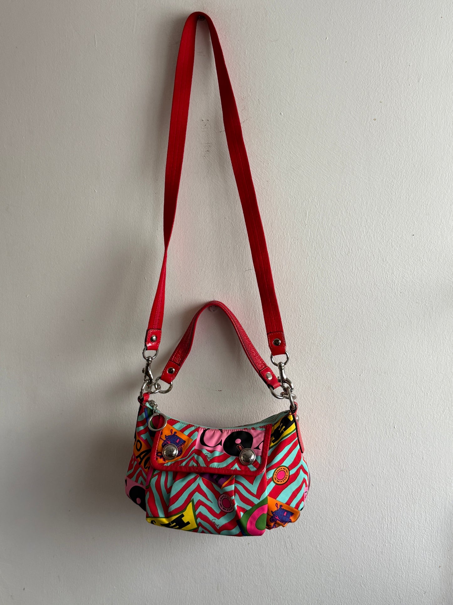 Super Rare Coach Poppy Graffiti Shoulder Bag