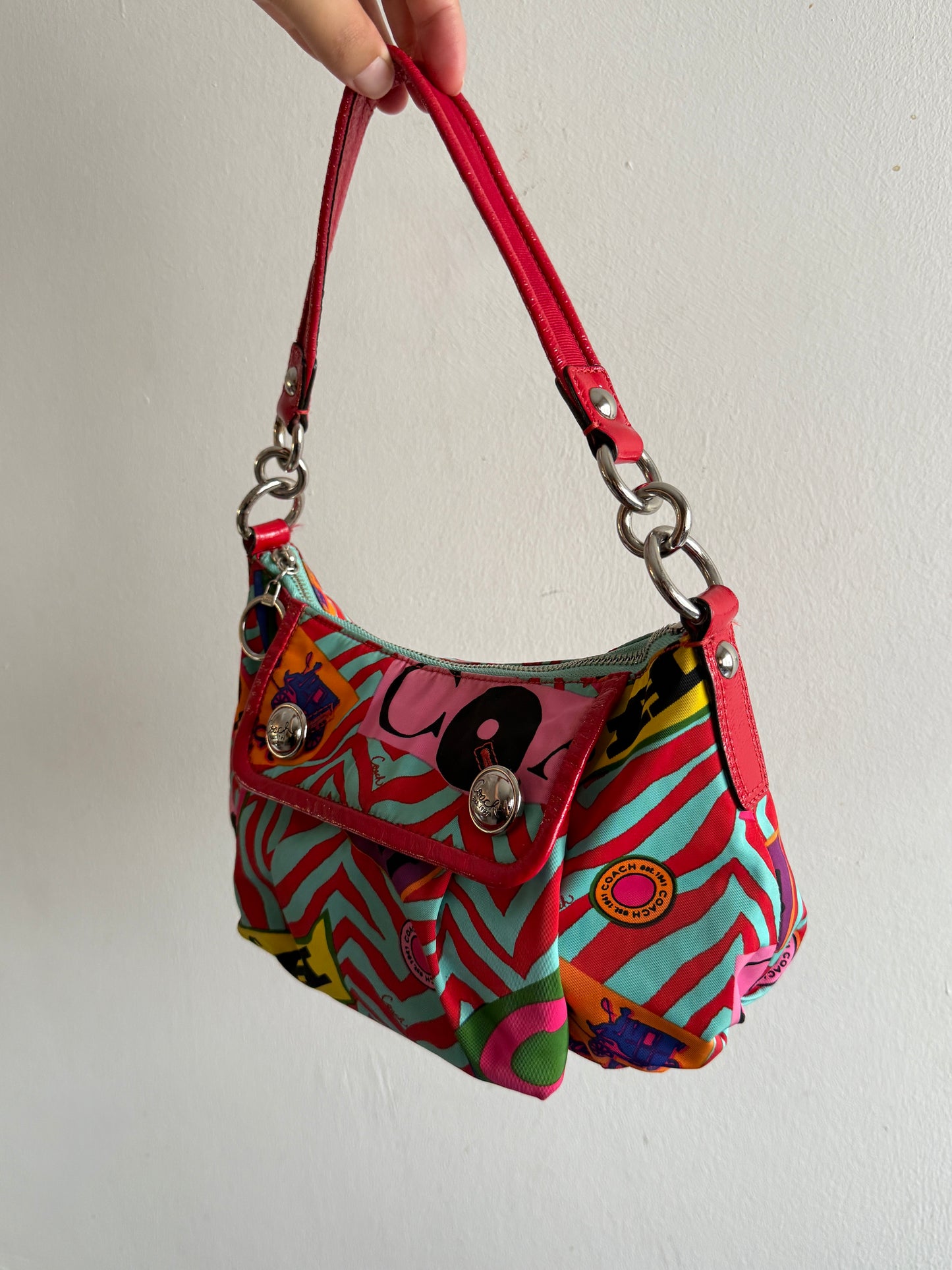 Super Rare Coach Poppy Graffiti Shoulder Bag