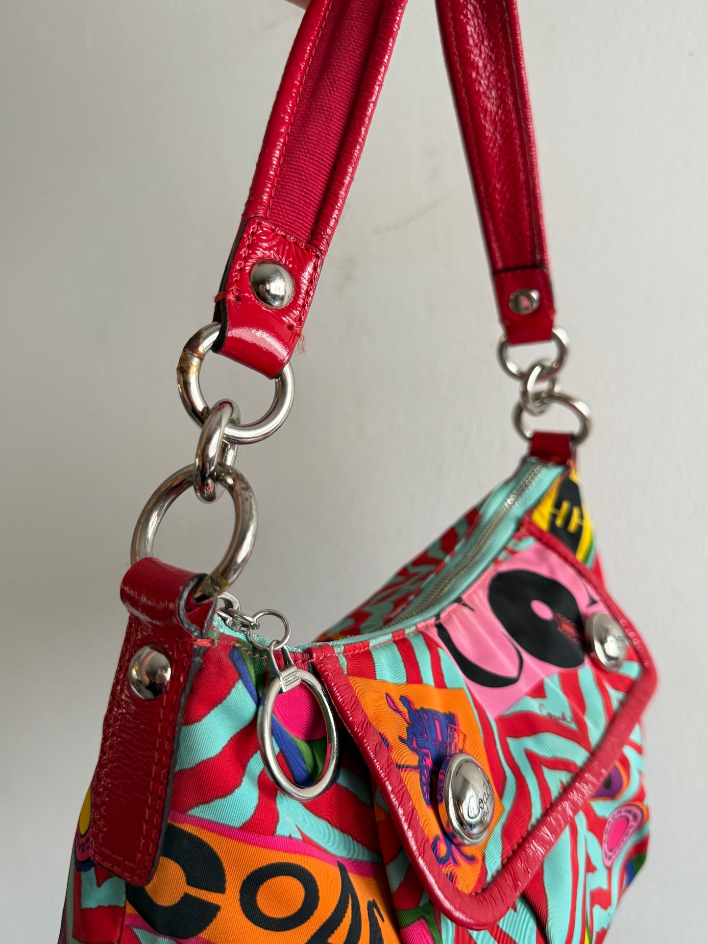 Super Rare Coach Poppy Graffiti Shoulder Bag