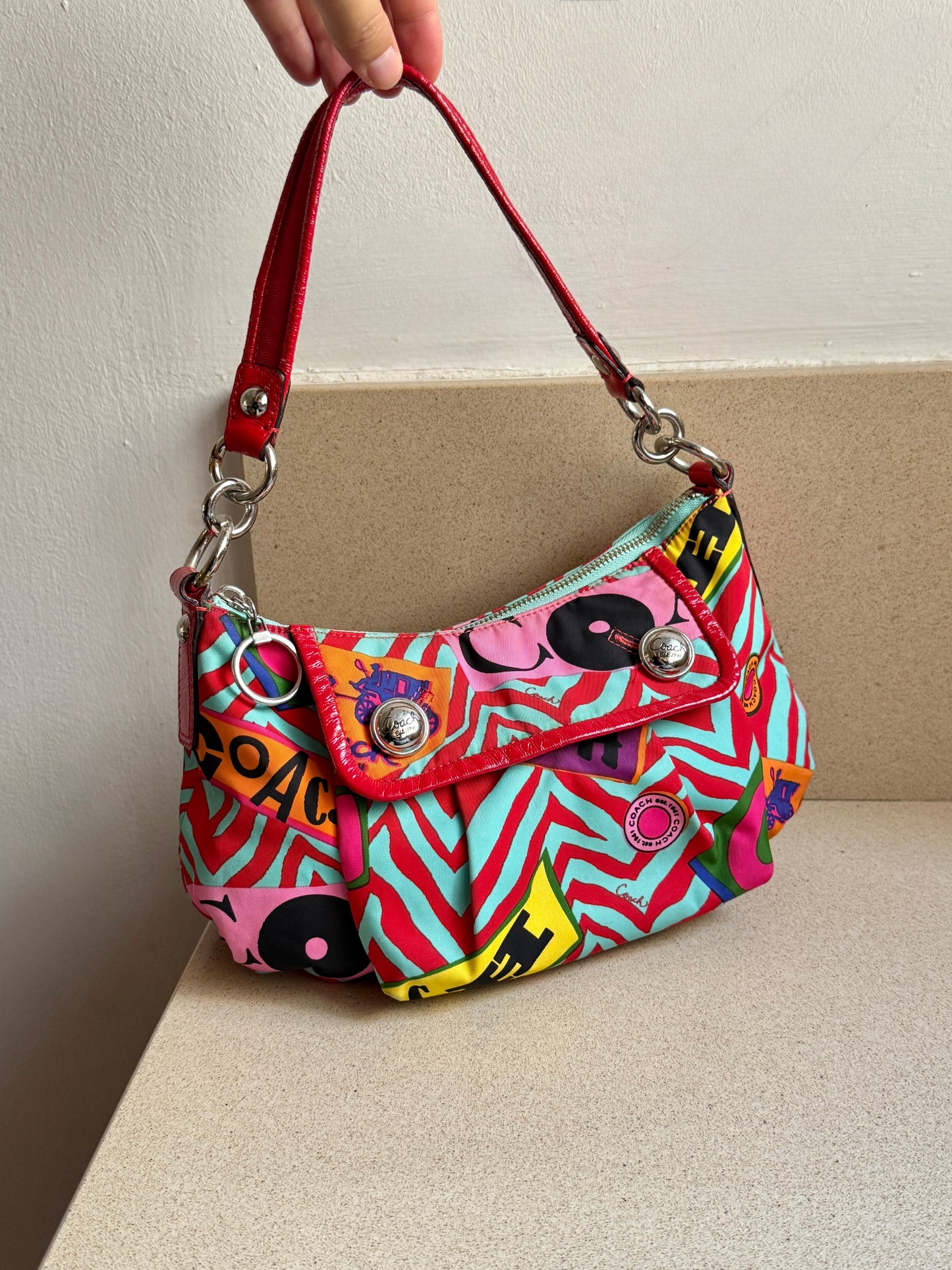 Super Rare Coach Poppy Graffiti Shoulder Bag