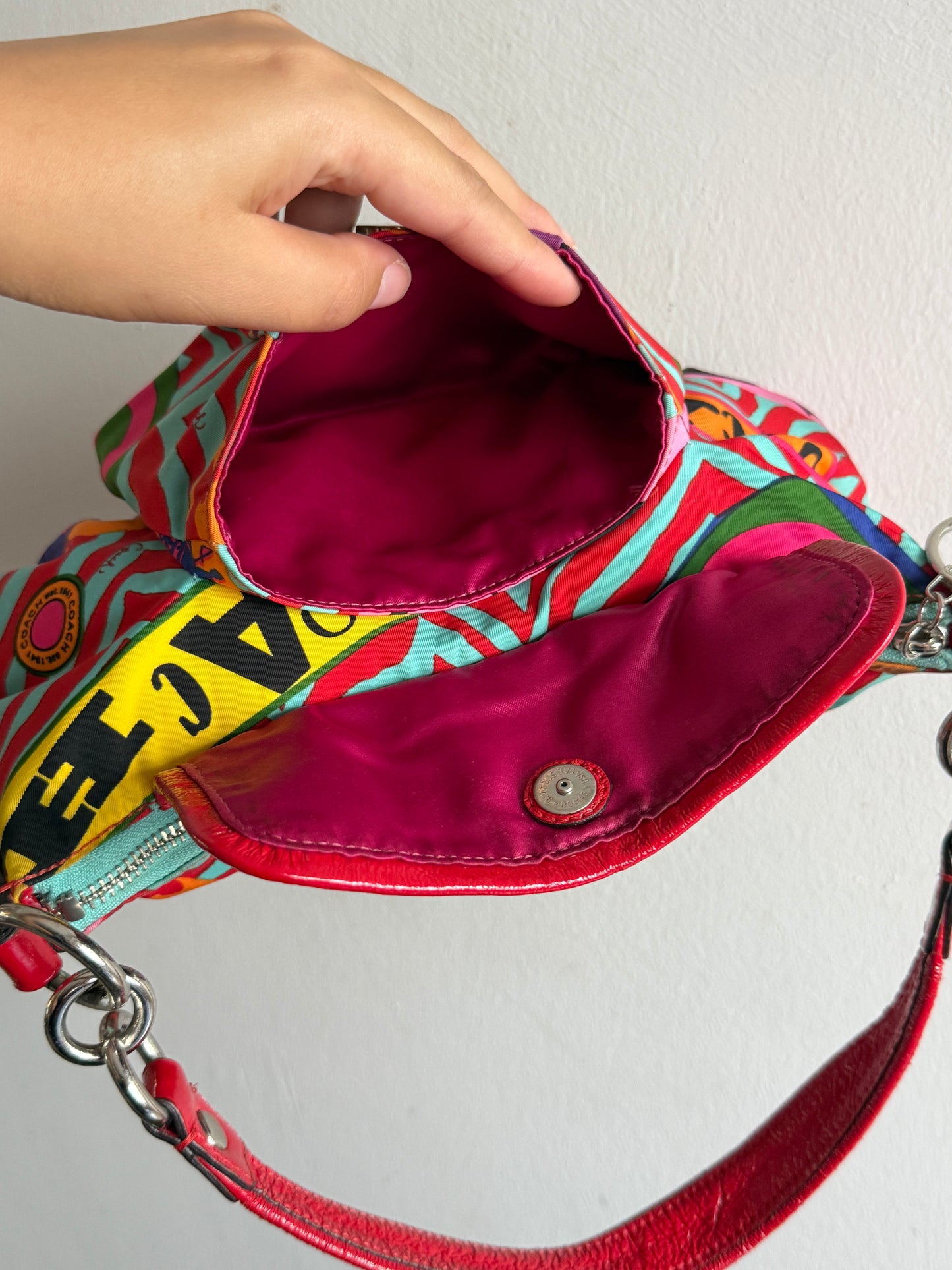 Super Rare Coach Poppy Graffiti Shoulder Bag