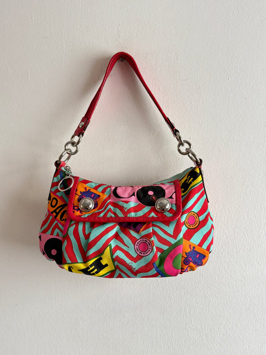 Super Rare Coach Poppy Graffiti Shoulder Bag