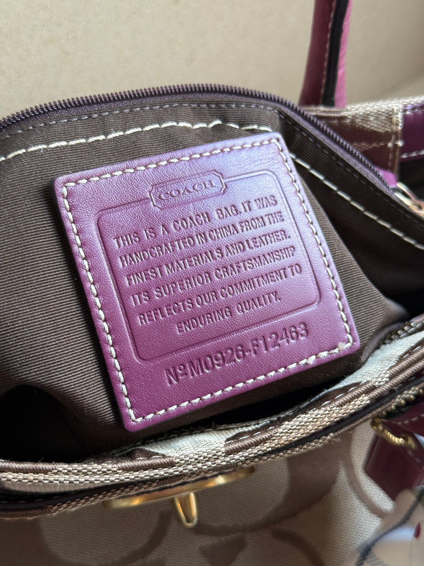 Coach Hampton Madeline Signature Shoulder Bag