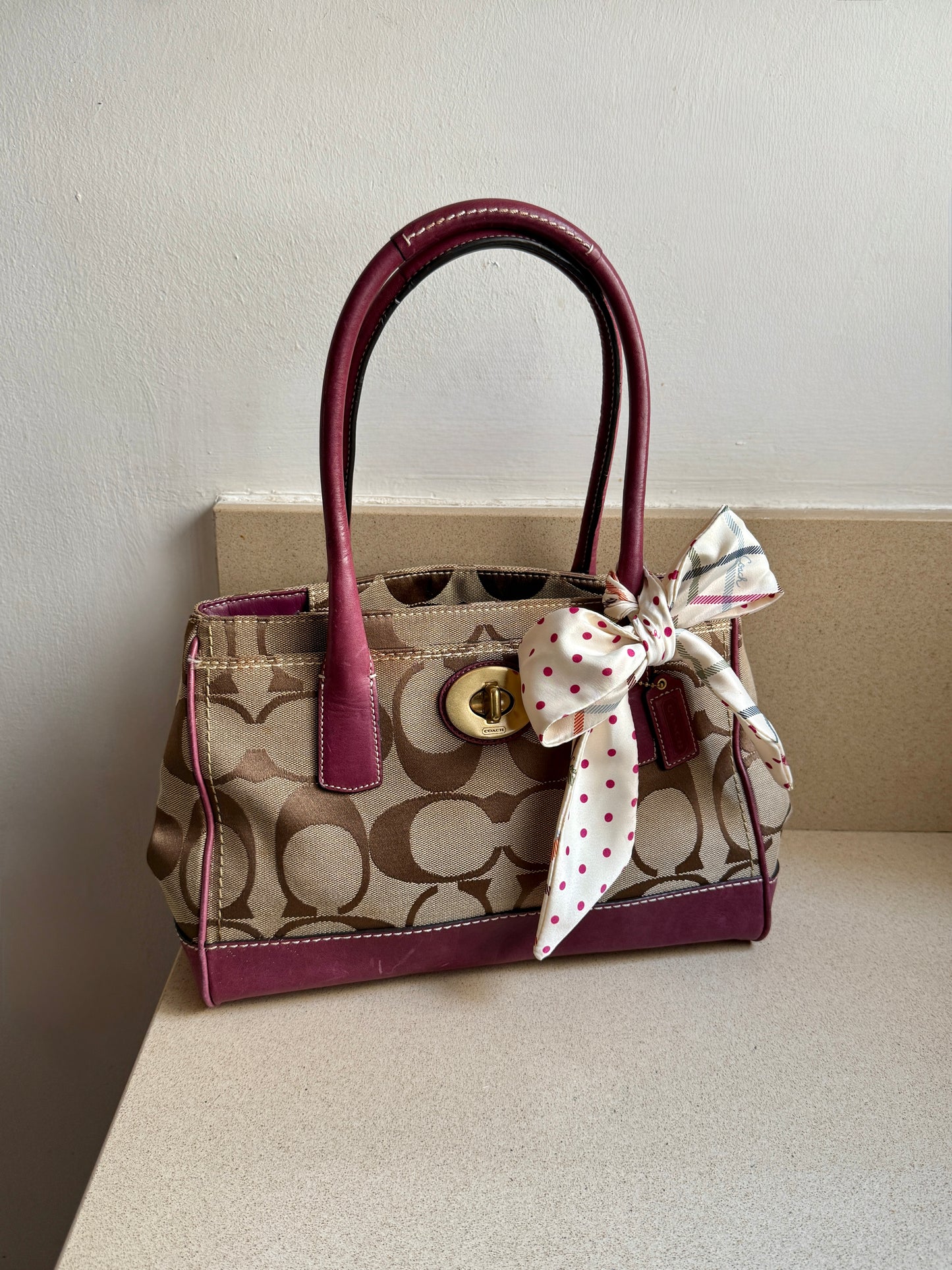 Coach Hampton Madeline Signature Shoulder Bag