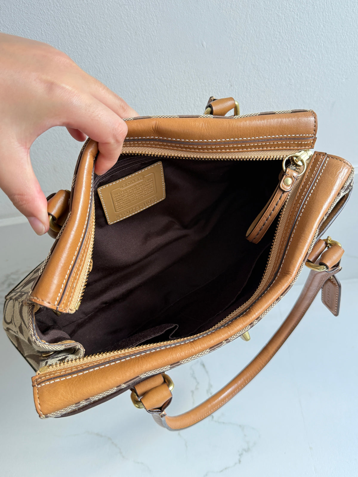 Coach Hampton Signature Shoulder Bag, Medium