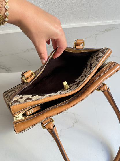 Coach Hampton Signature Shoulder Bag, Medium
