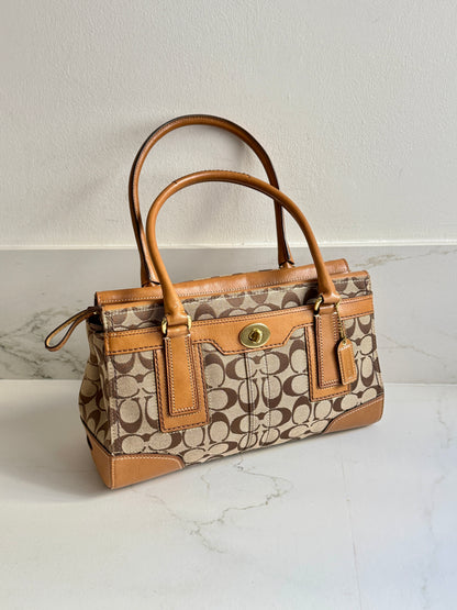 Coach Hampton Signature Shoulder Bag, Medium