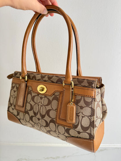 Coach Hampton Signature Shoulder Bag, Medium