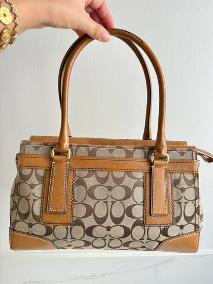 Coach Hampton Signature Shoulder Bag, Medium