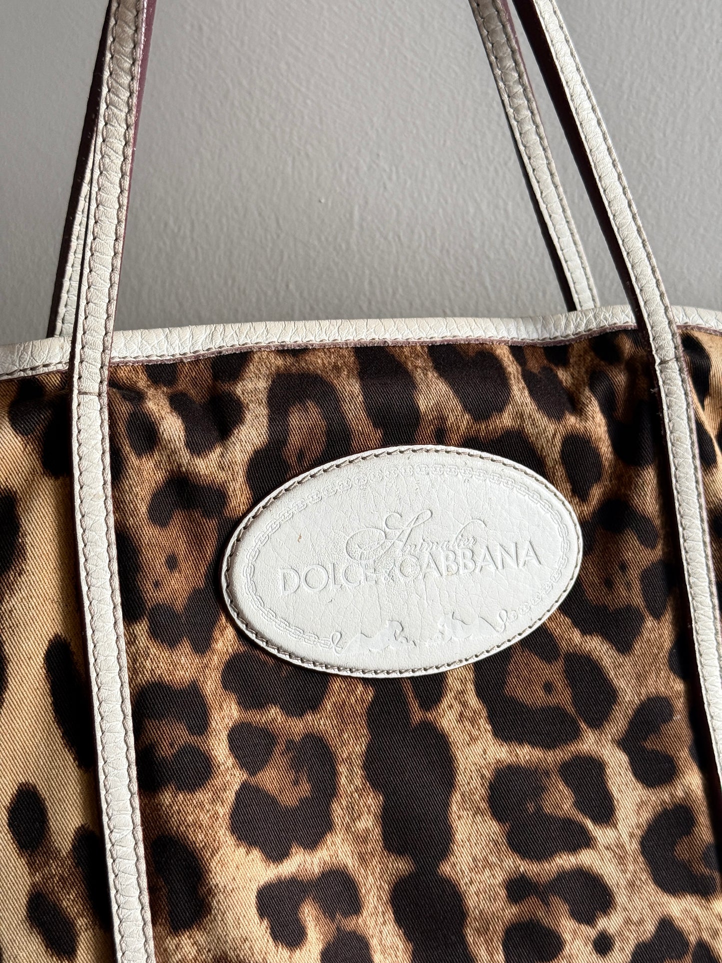 Dolce & Gabbana Leopard Print Animalier Tote Bag