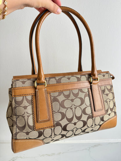 Coach Hampton Signature Shoulder Bag, Medium