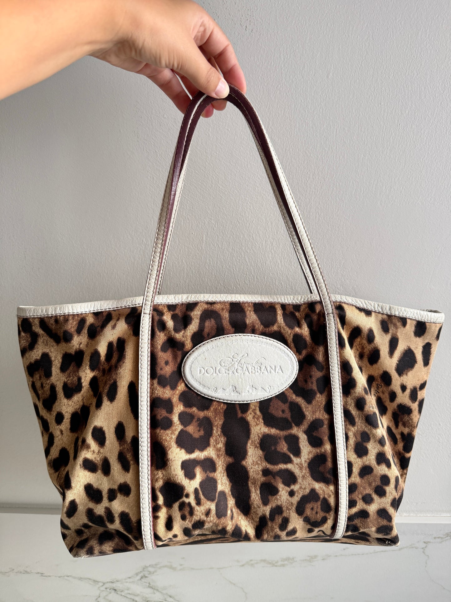 Dolce & Gabbana Leopard Print Animalier Tote Bag