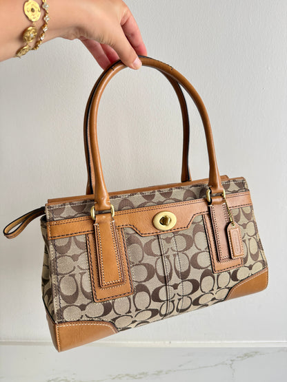 Coach Hampton Signature Shoulder Bag, Medium
