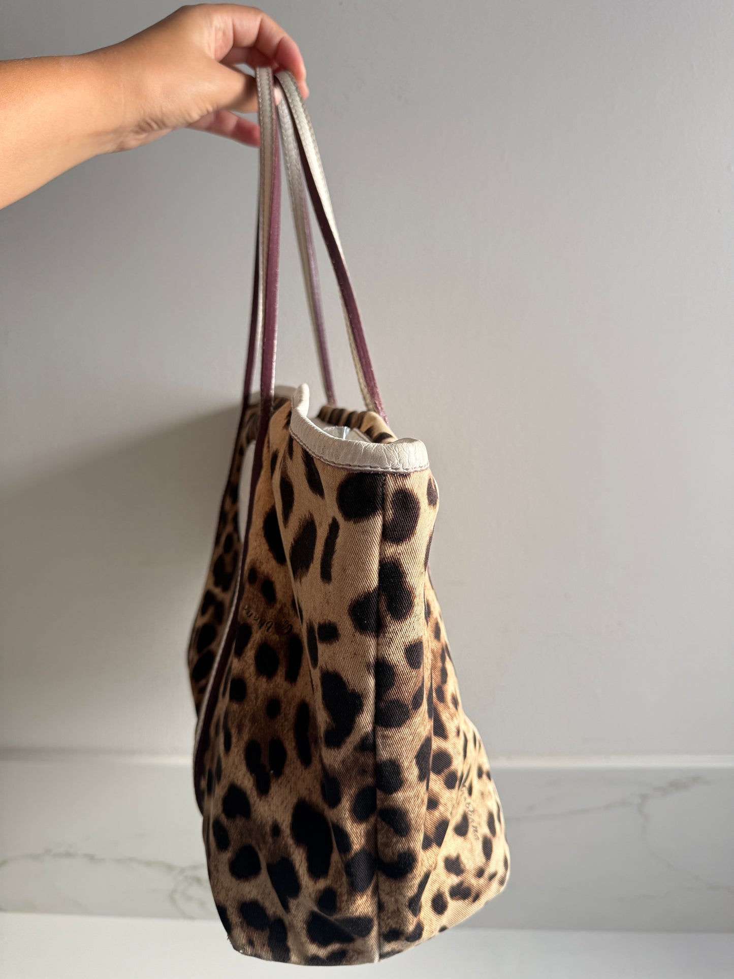 Dolce & Gabbana Leopard Print Animalier Tote Bag