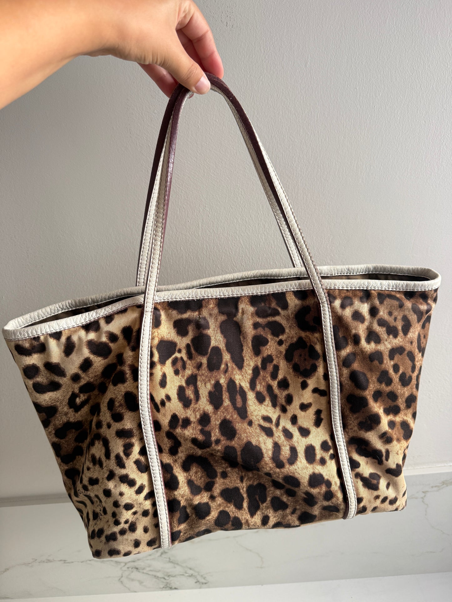 Dolce & Gabbana Leopard Print Animalier Tote Bag