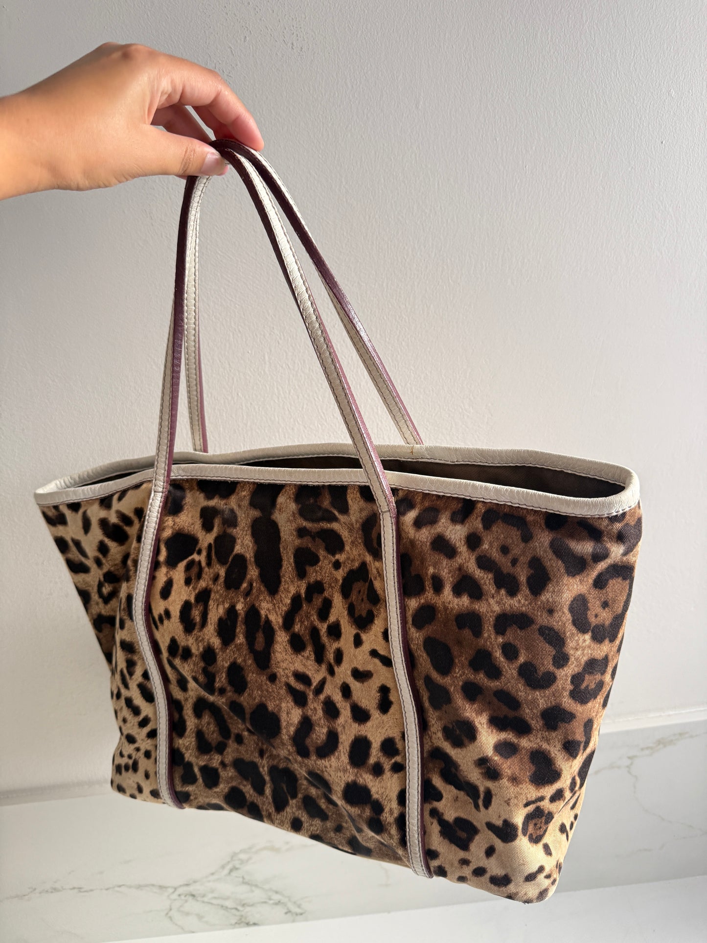 Dolce & Gabbana Leopard Print Animalier Tote Bag
