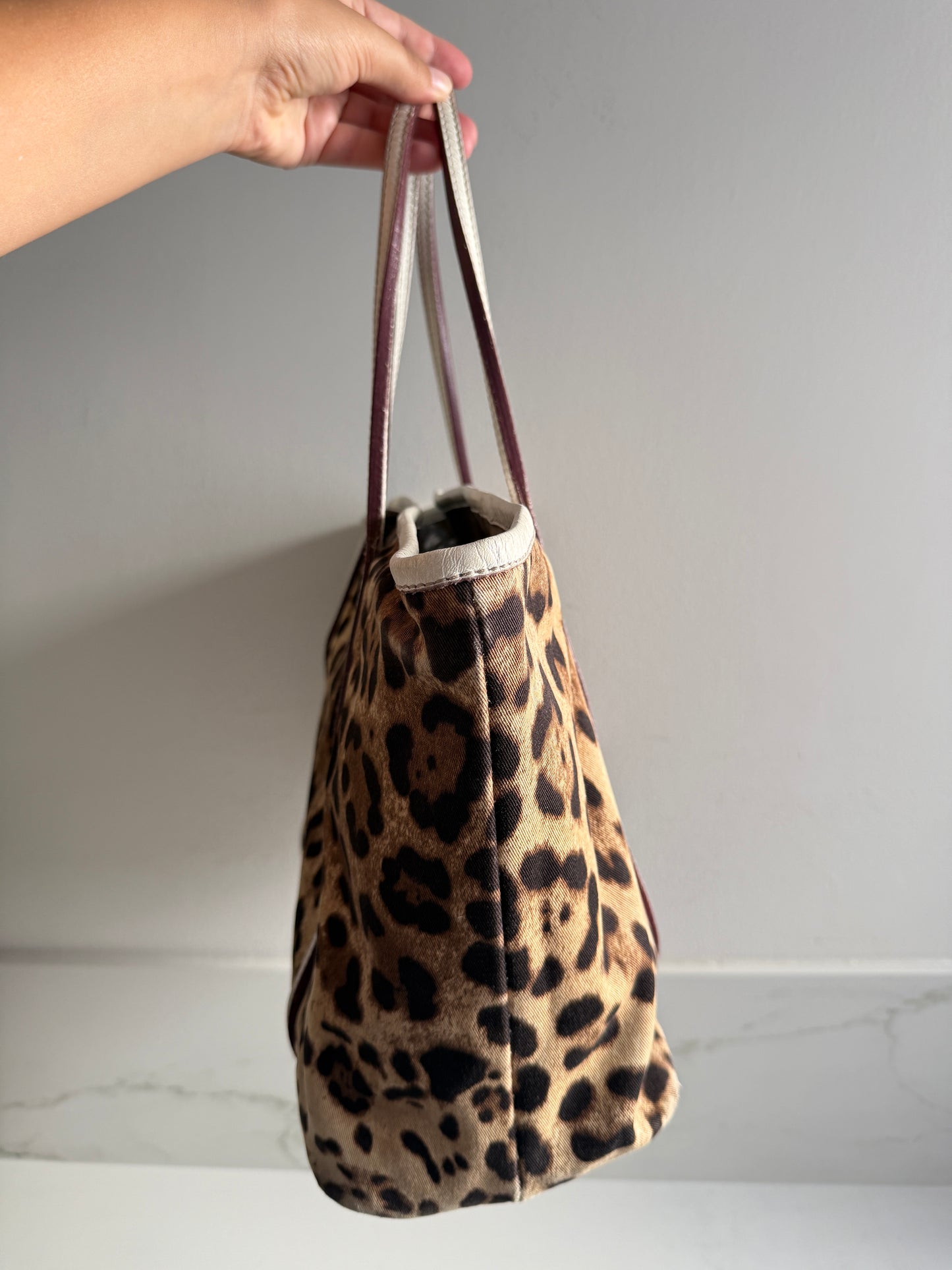 Dolce & Gabbana Leopard Print Animalier Tote Bag