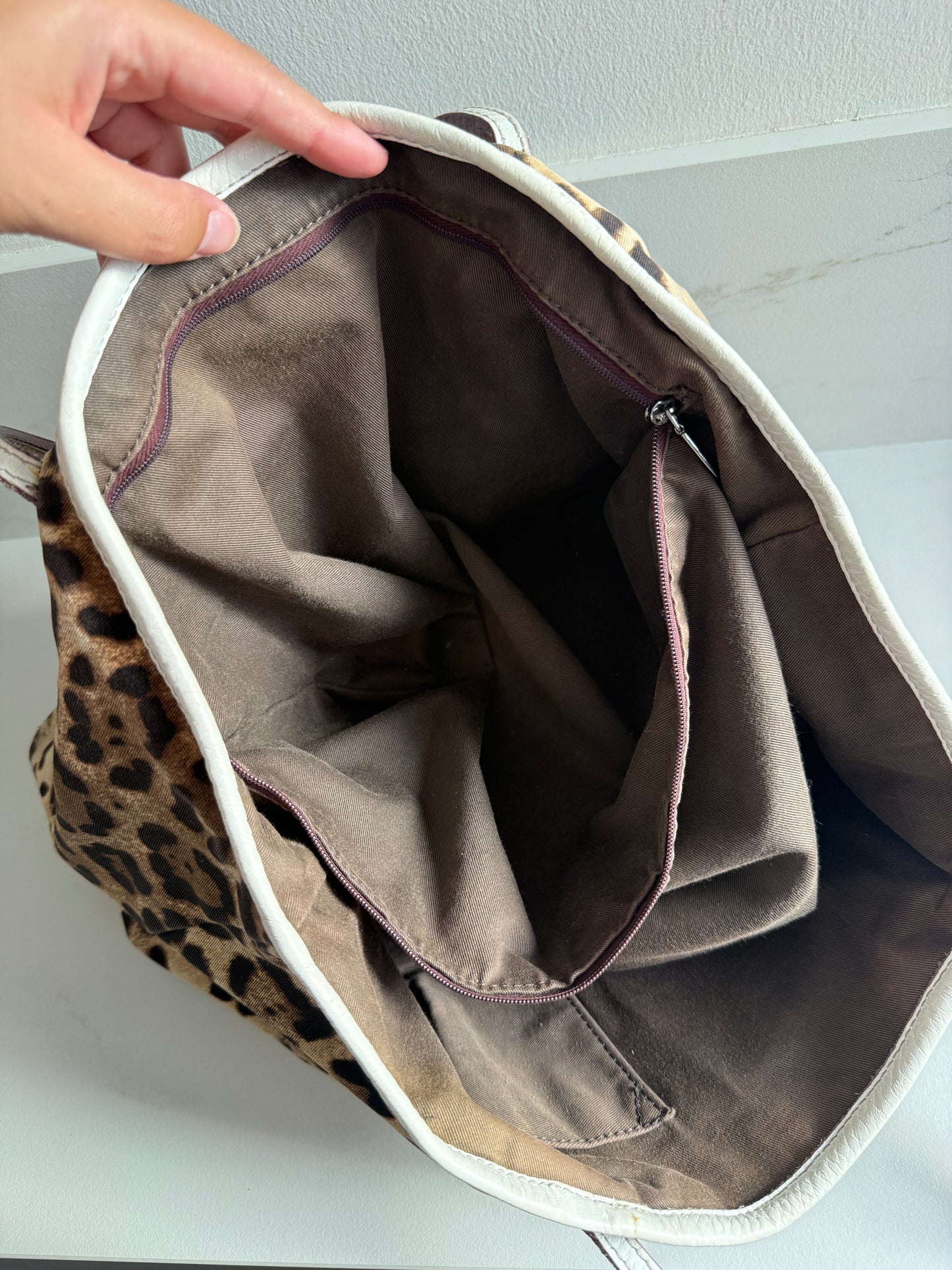 Dolce & Gabbana Leopard Print Animalier Tote Bag