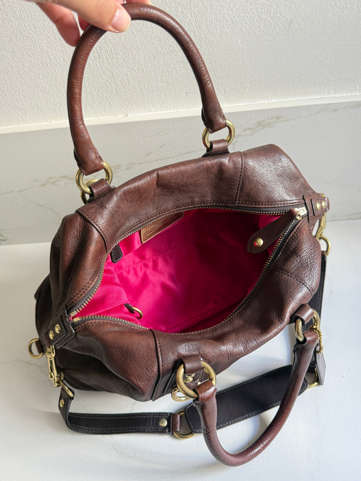 Coach Madison Sabrina Leather Satchel