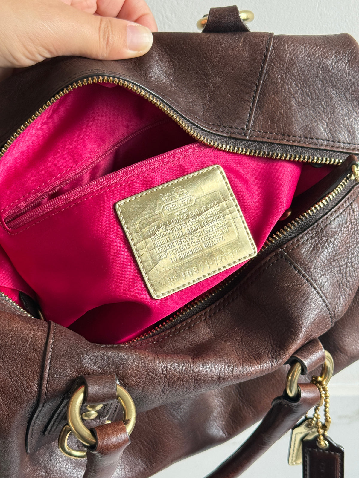 Coach Madison Sabrina Leather Satchel