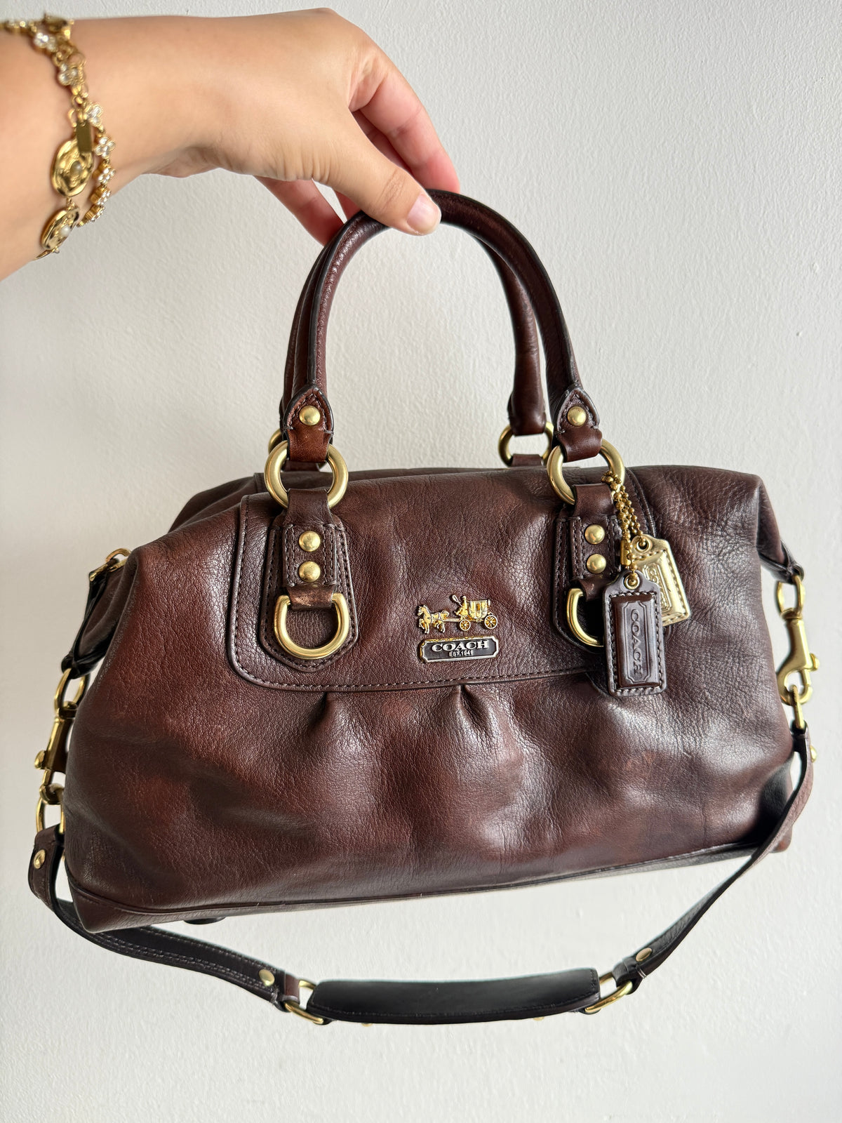 Coach Madison Sabrina Leather Satchel