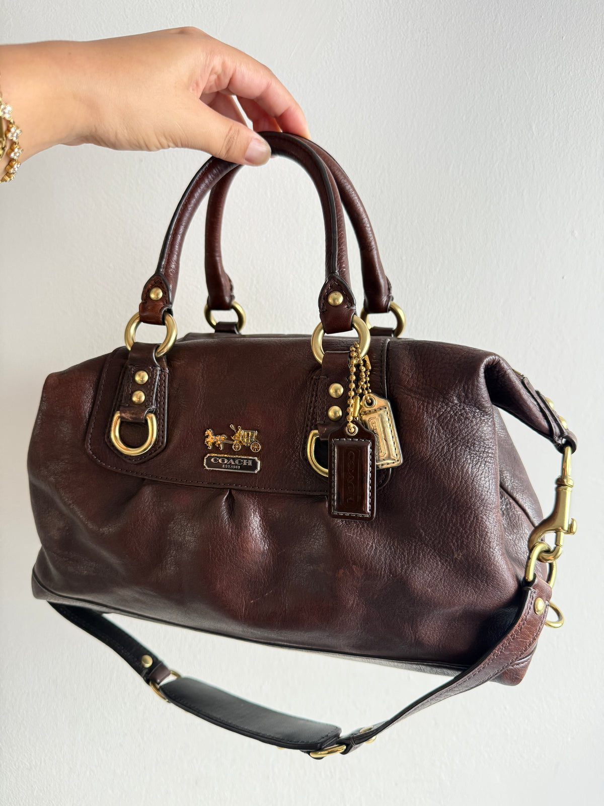 Coach Madison Sabrina Leather Satchel