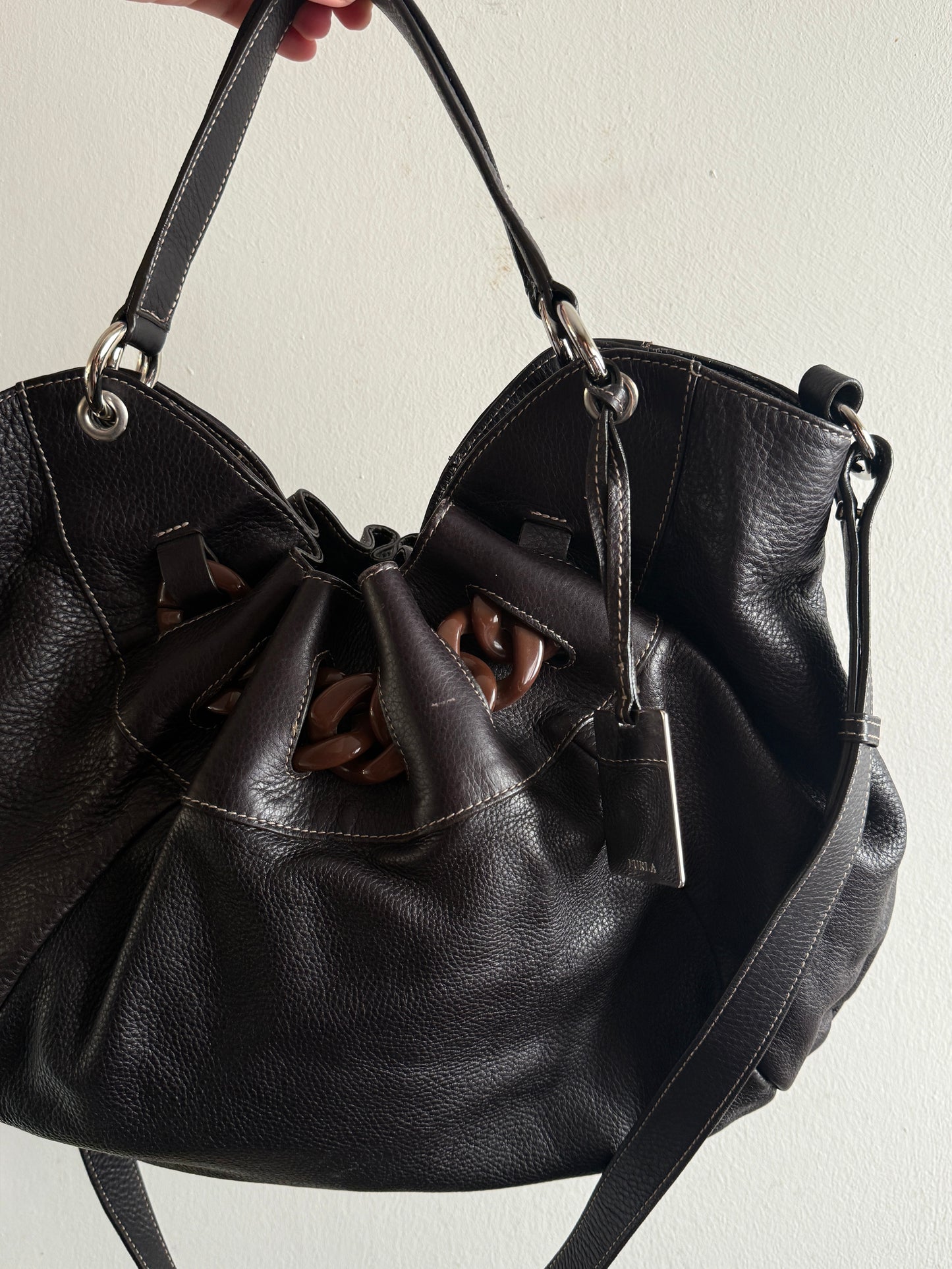 Super Rare Furla Leather Tote Bag, XL