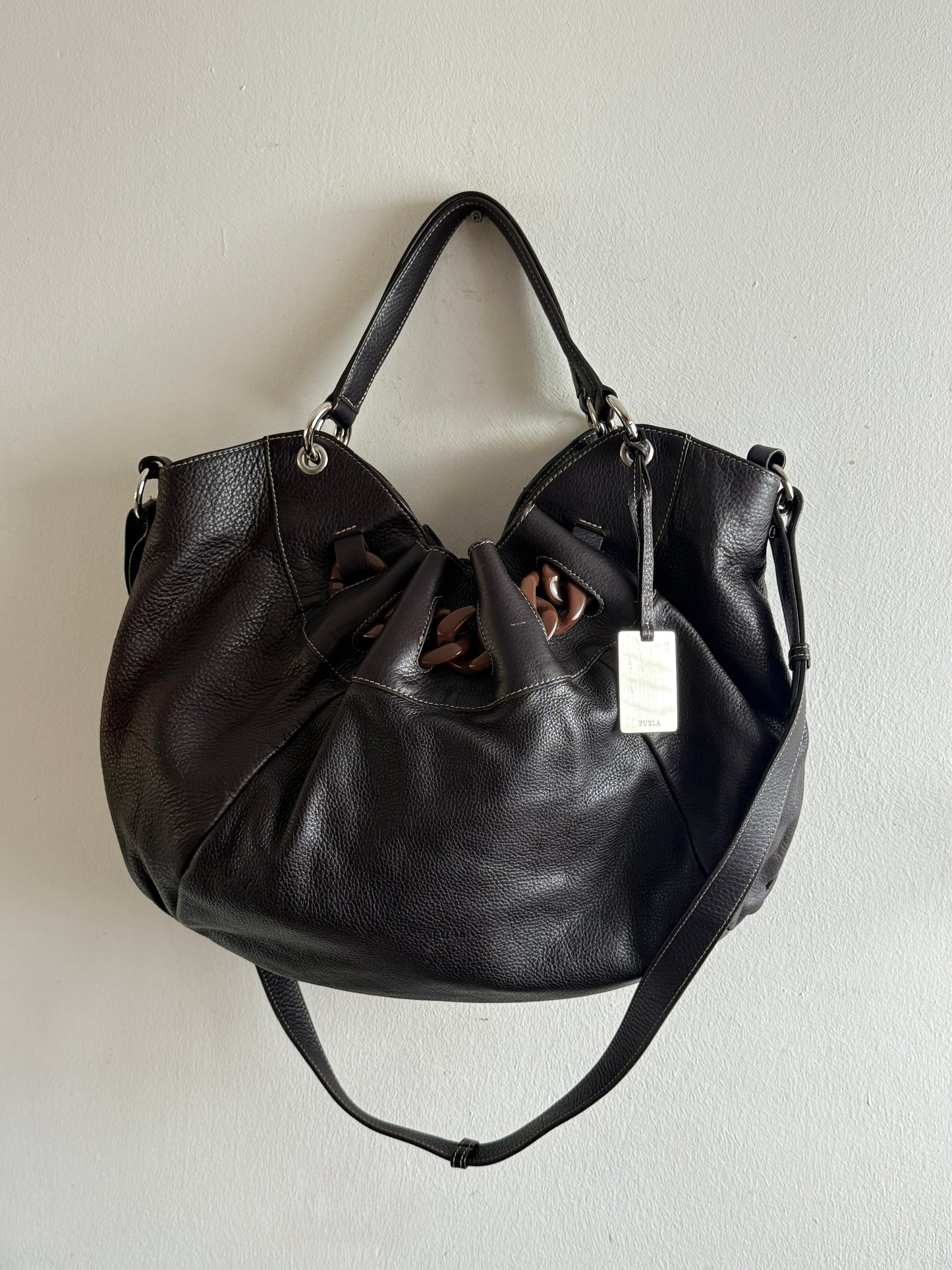 Super Rare Furla Leather Tote Bag, XL