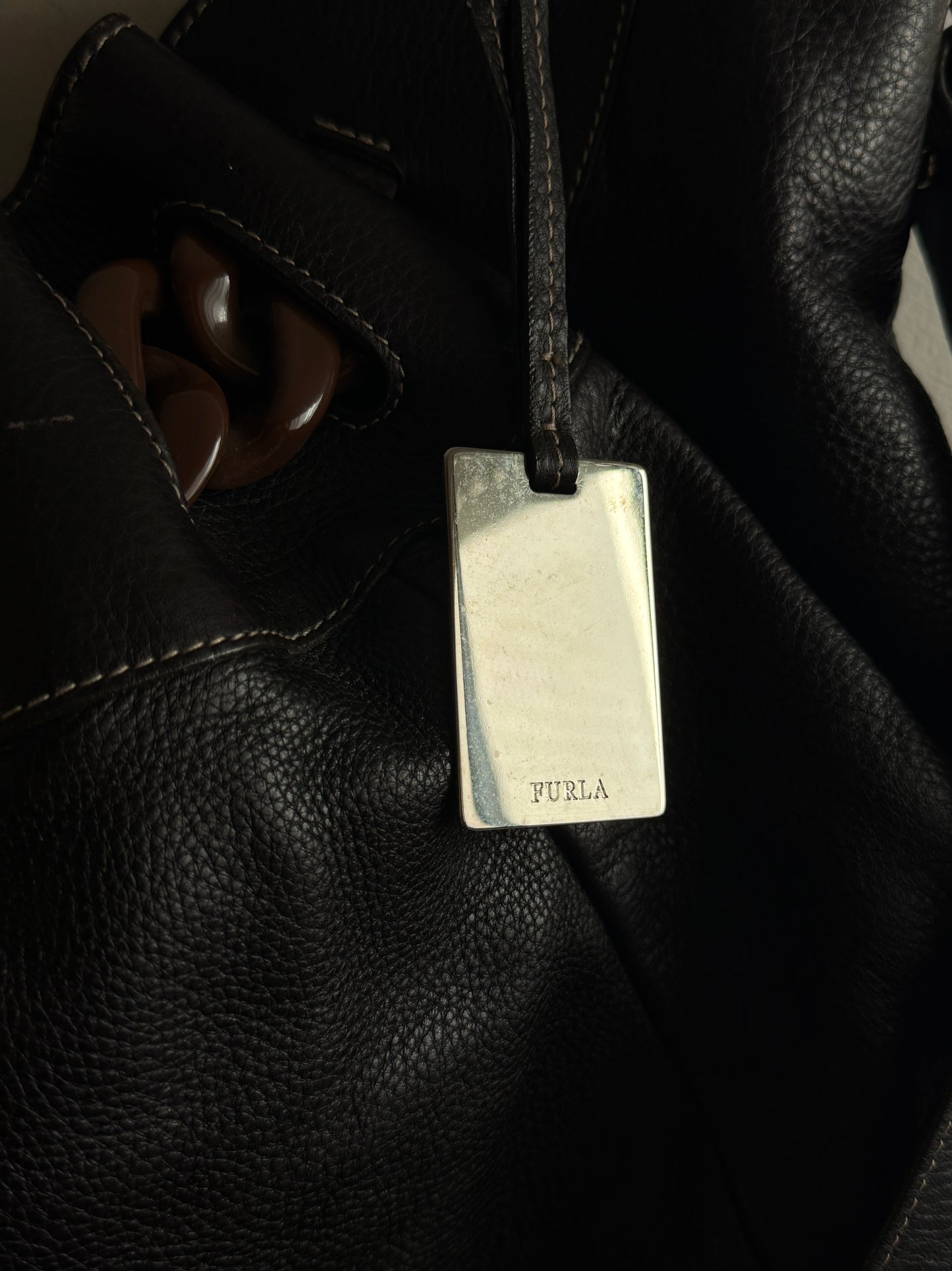 Super Rare Furla Leather Tote Bag, XL