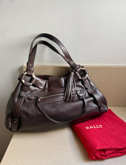 Super Rare Bally Leather Shoulder Bag