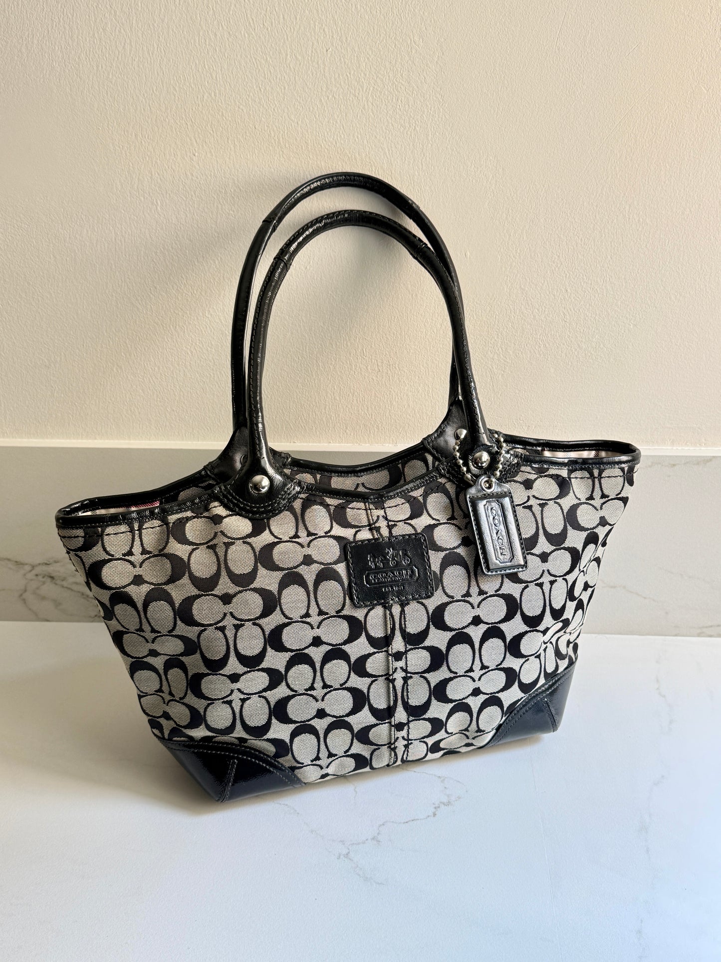 Rare Coach Signature Tote Shoulder Bag