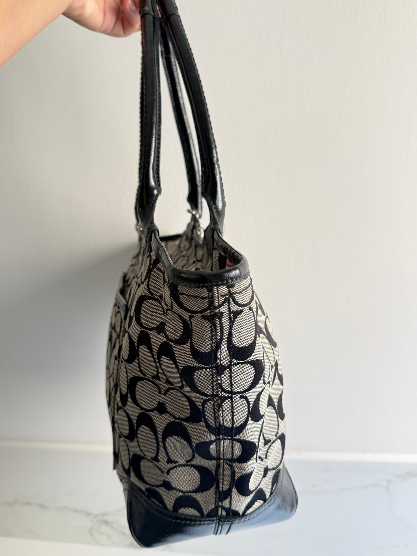 Rare Coach Signature Tote Shoulder Bag