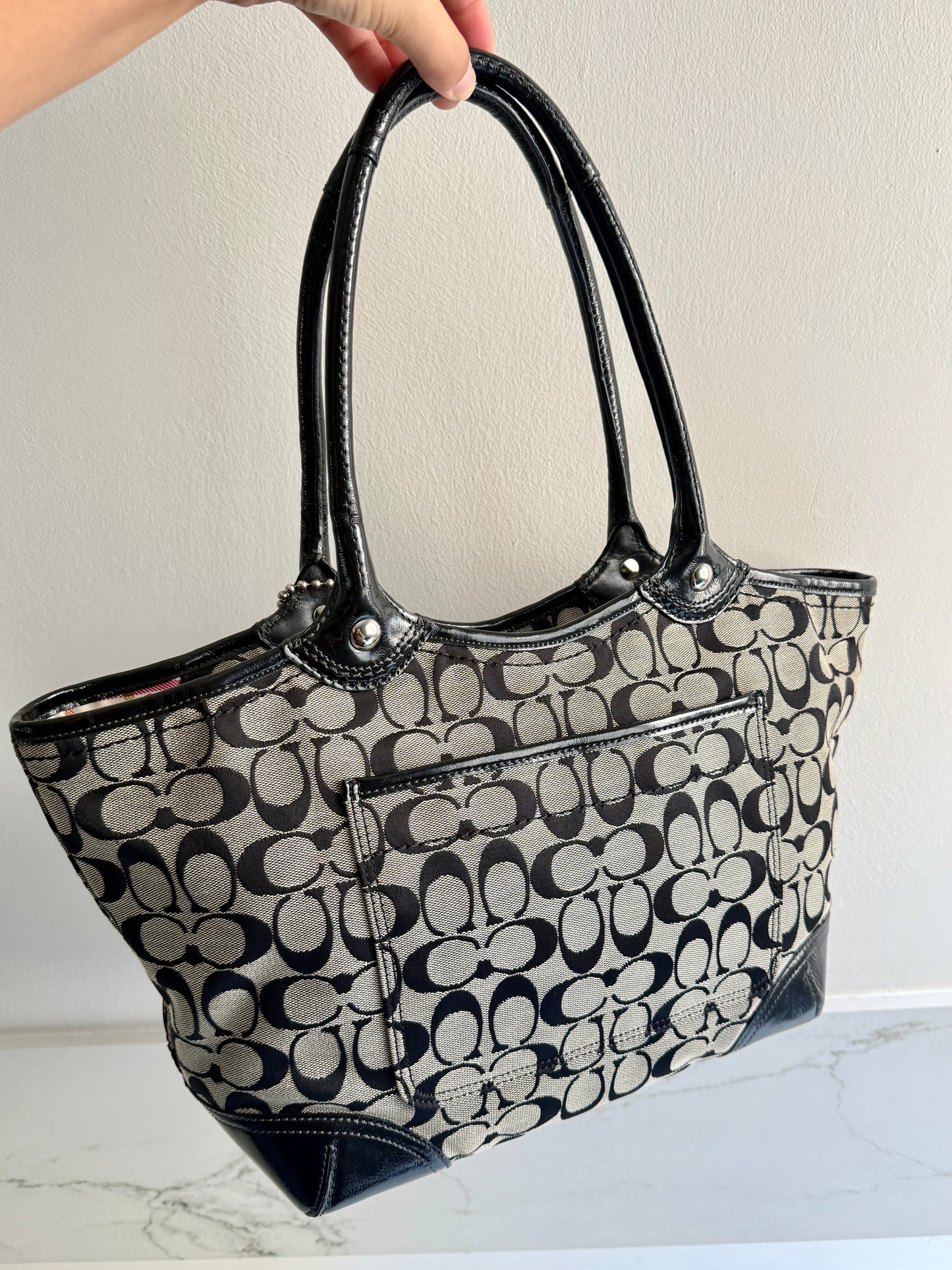 Rare Coach Signature Tote Shoulder Bag