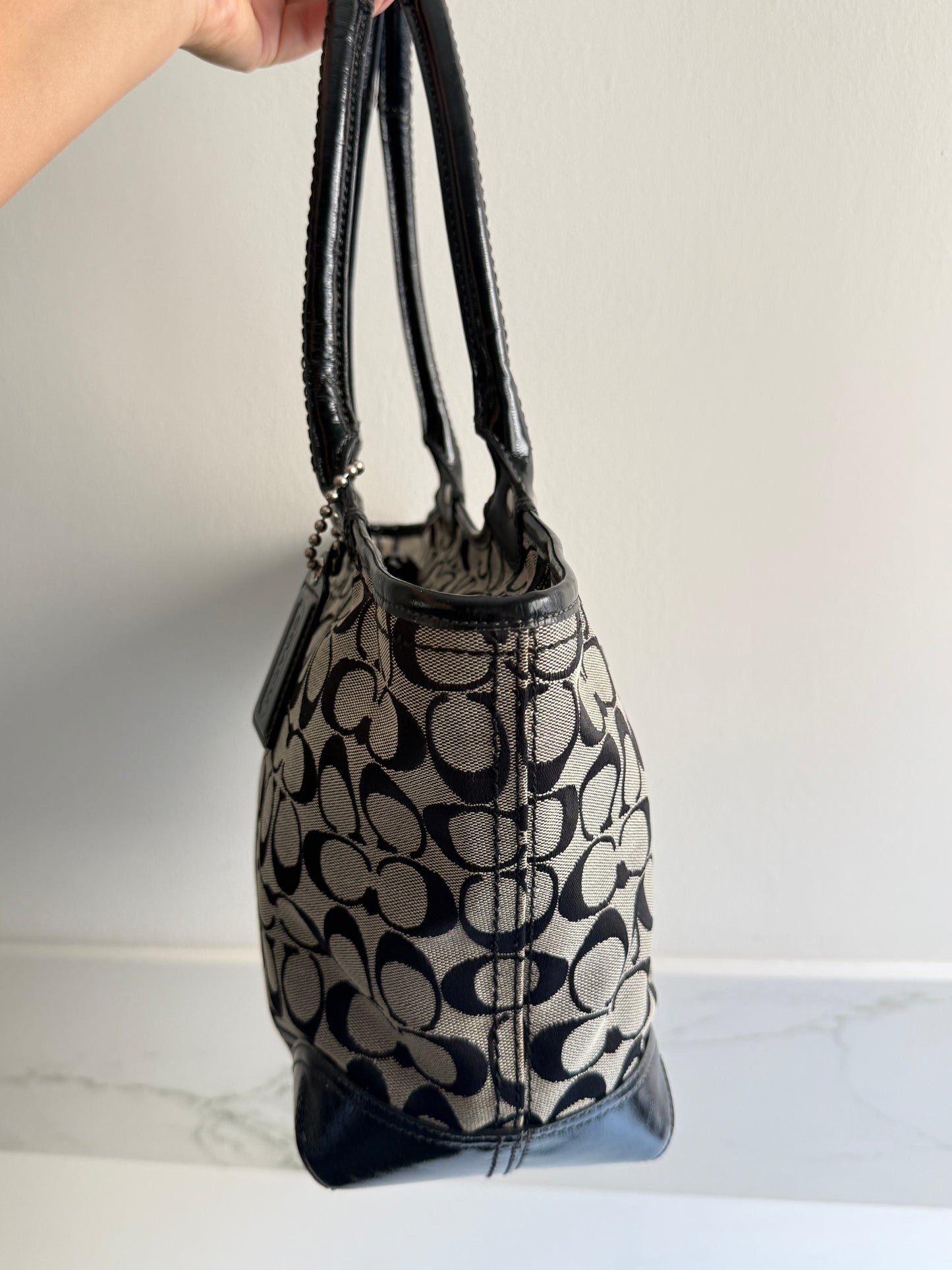 Rare Coach Signature Tote Shoulder Bag