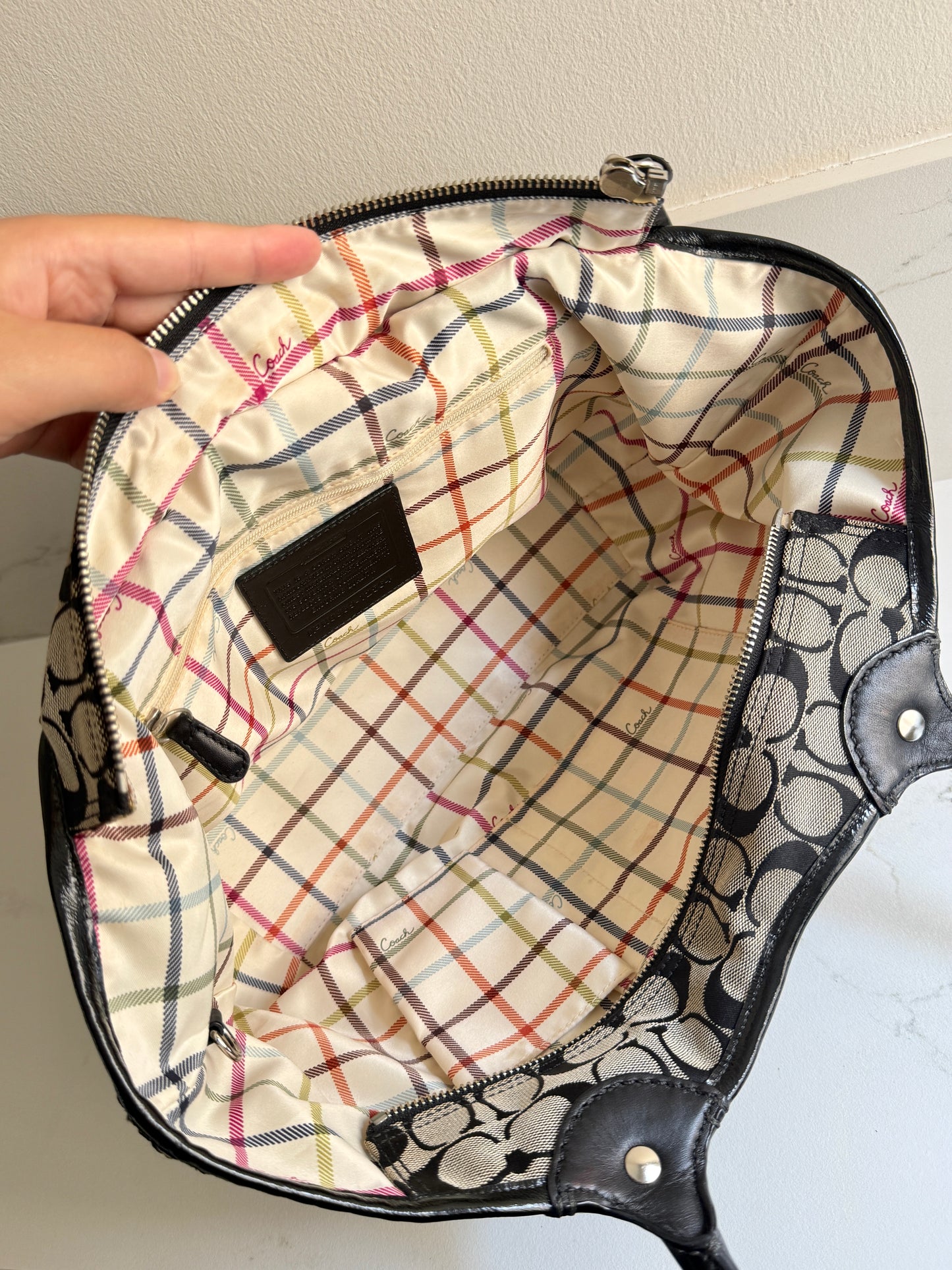 Rare Coach Signature Tote Shoulder Bag