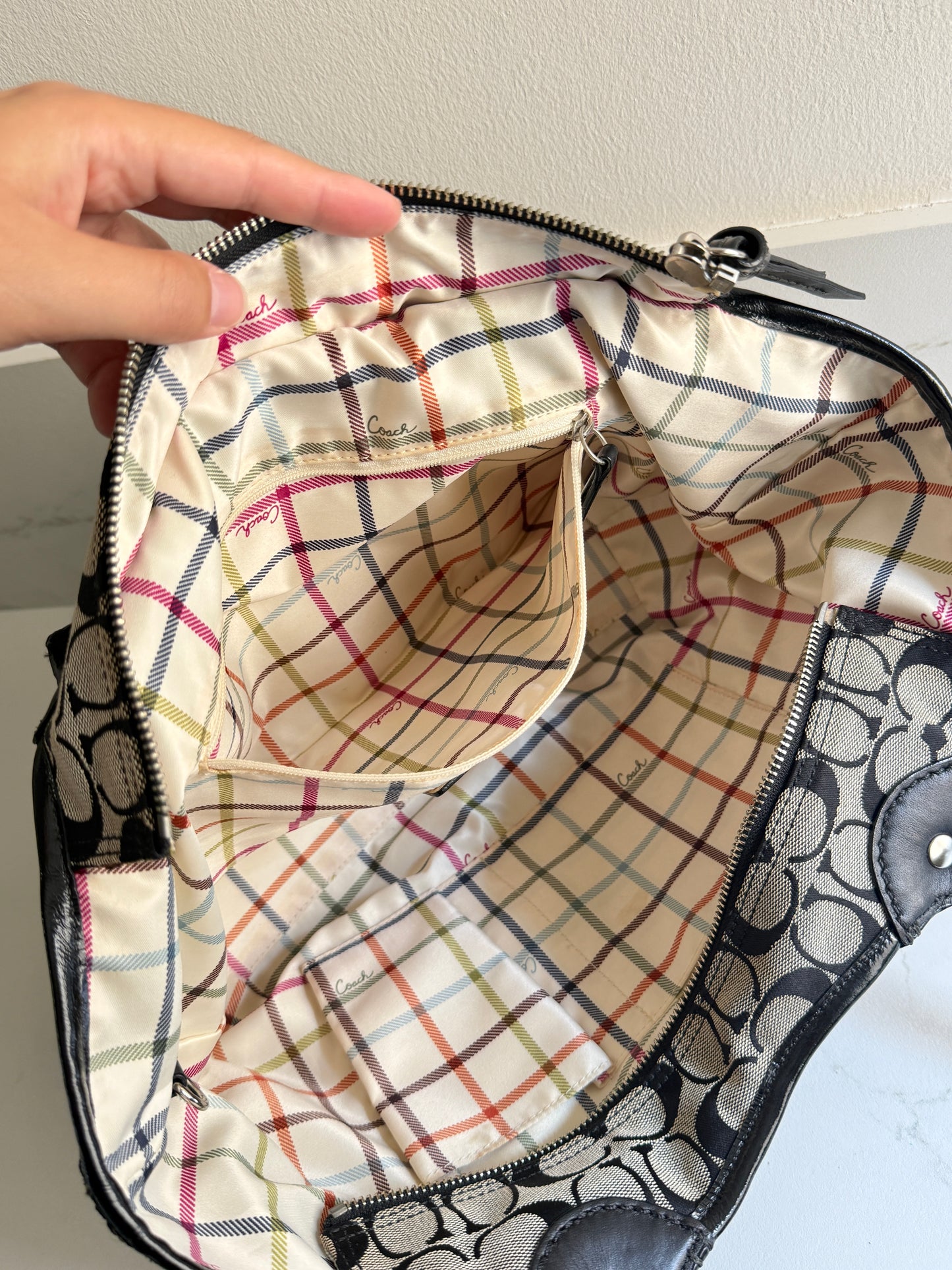 Rare Coach Signature Tote Shoulder Bag