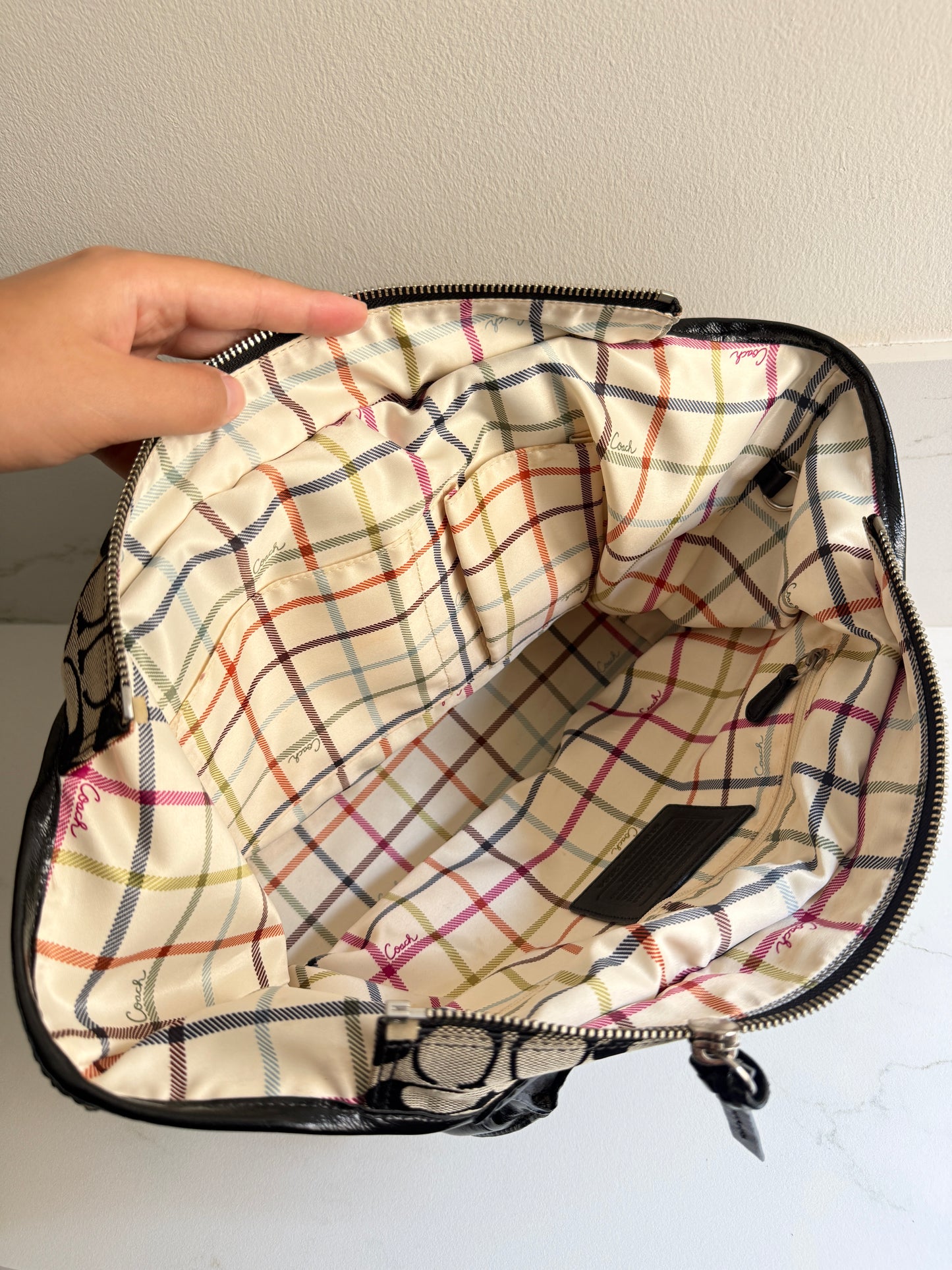 Rare Coach Signature Tote Shoulder Bag