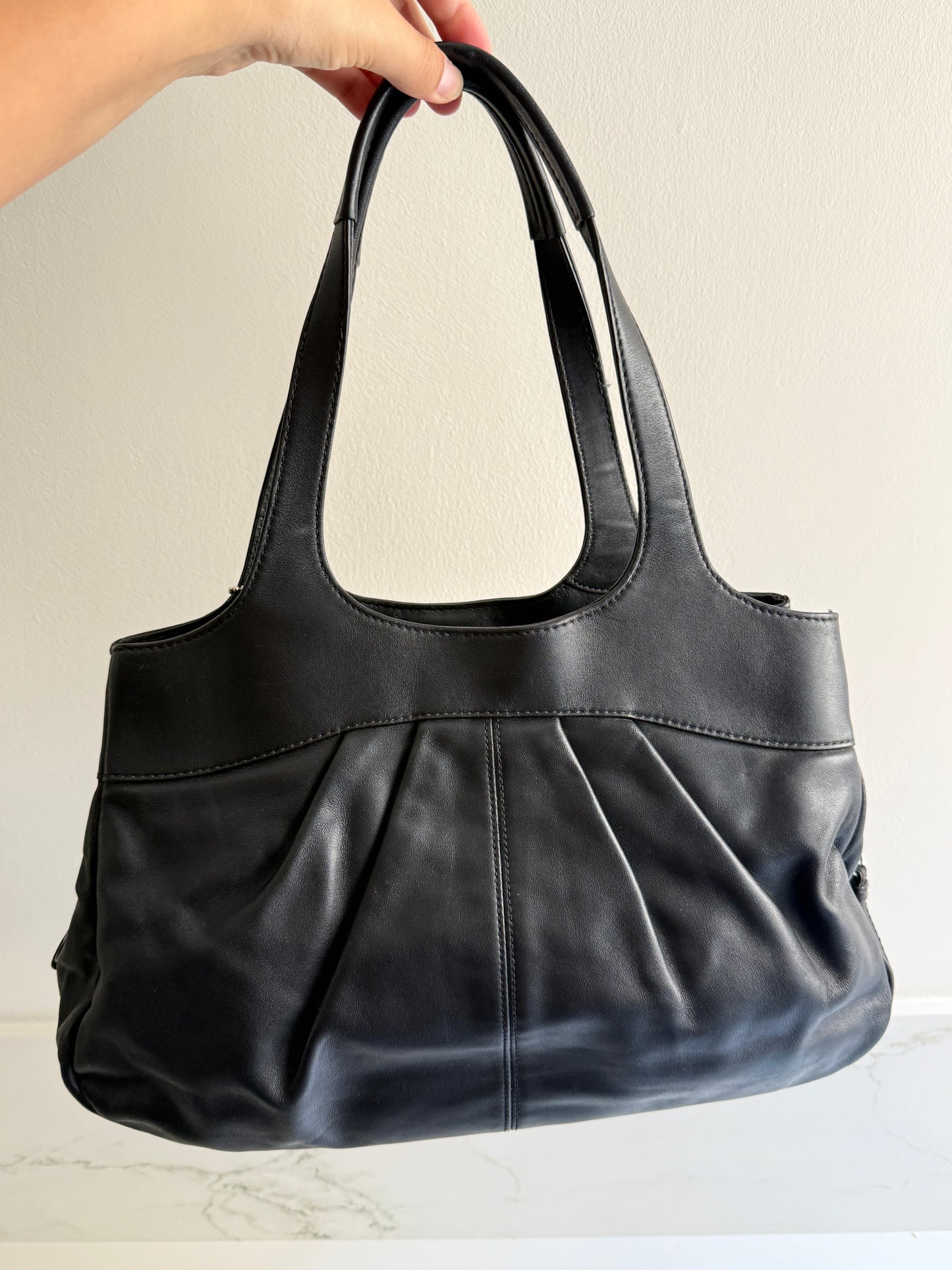 Coach Lexi Black Leather Shoulder Bag