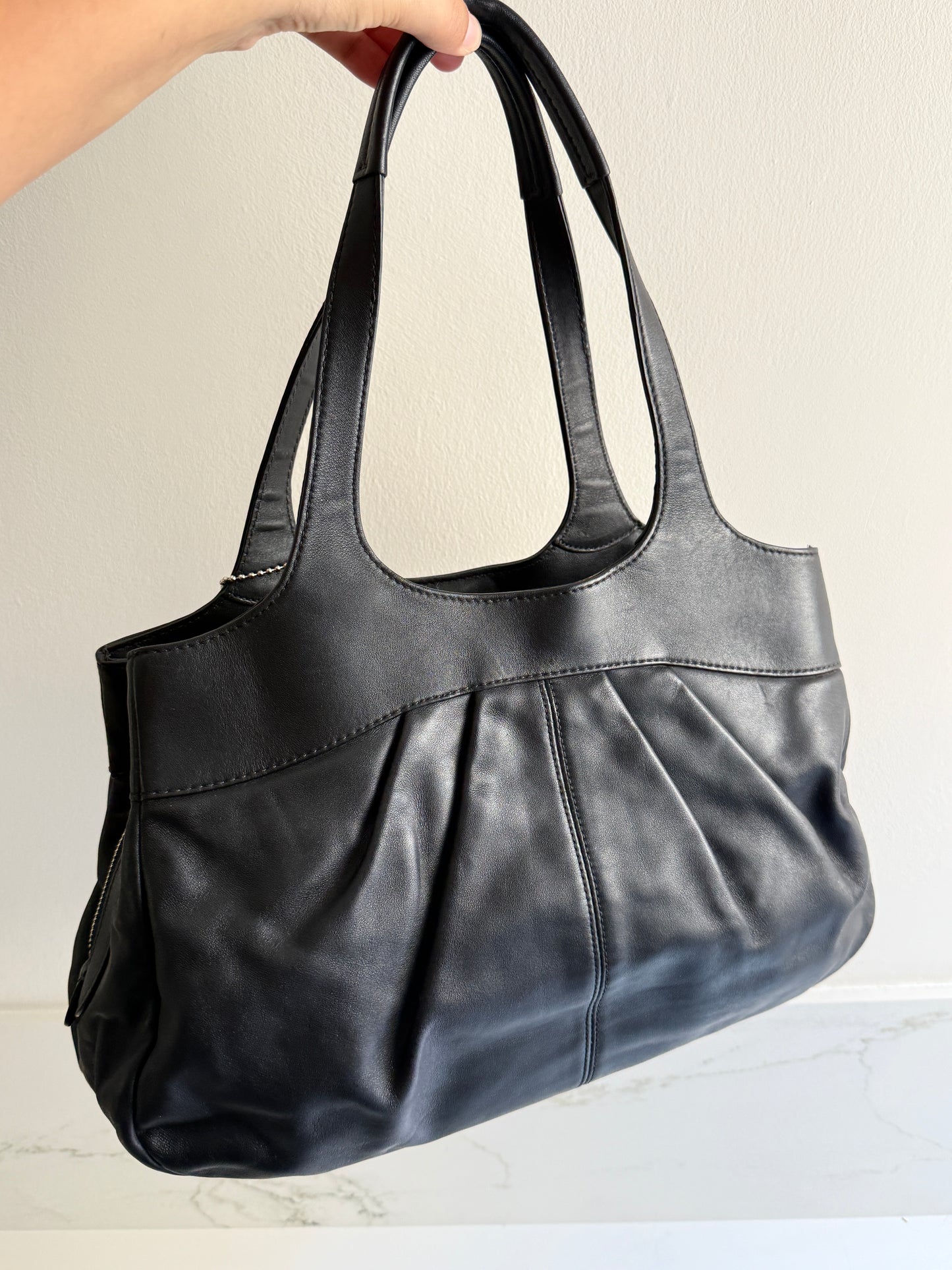 Coach Lexi Black Leather Shoulder Bag