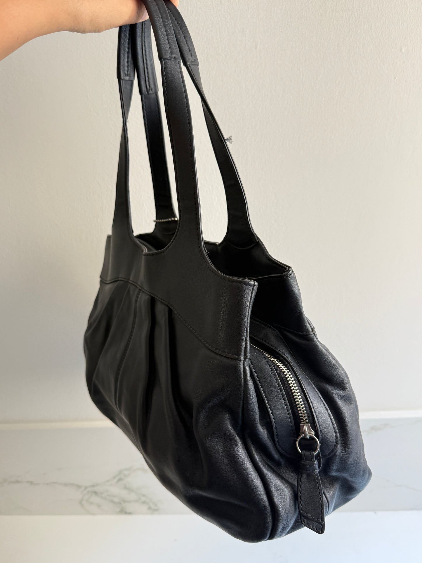 Coach Lexi Black Leather Shoulder Bag