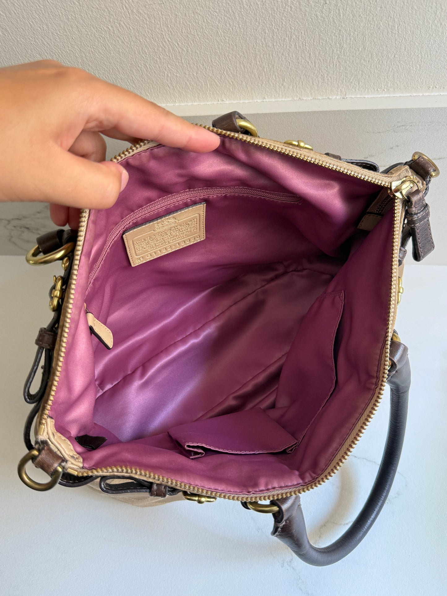 Coach Madison Sophia Op Art Signature Satchel