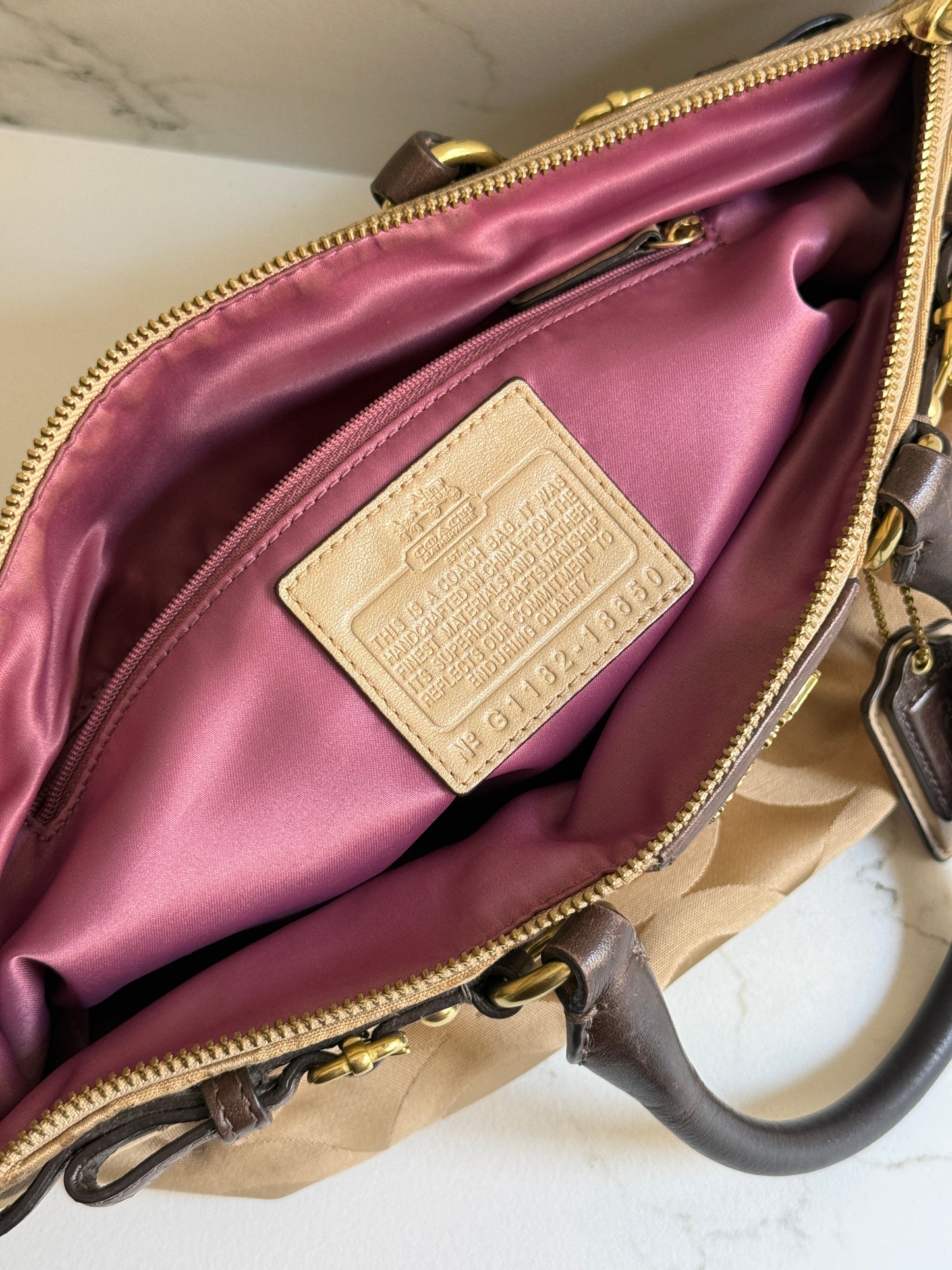 Coach Madison Sophia Op Art Signature Satchel